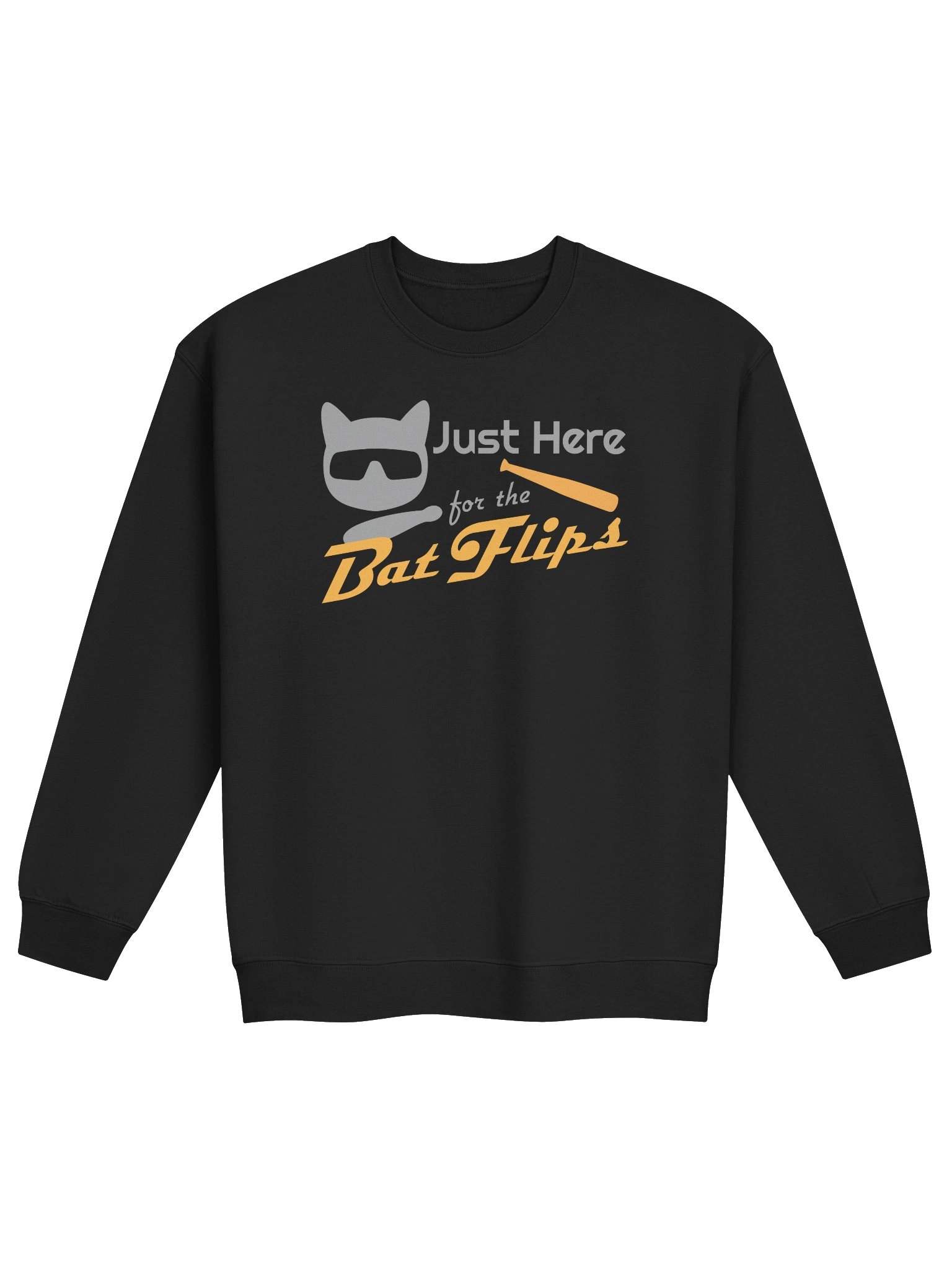 Baseball Cat (Just Here for The Bat Flips) - Unisex Adult Sweatshirt product image (1)