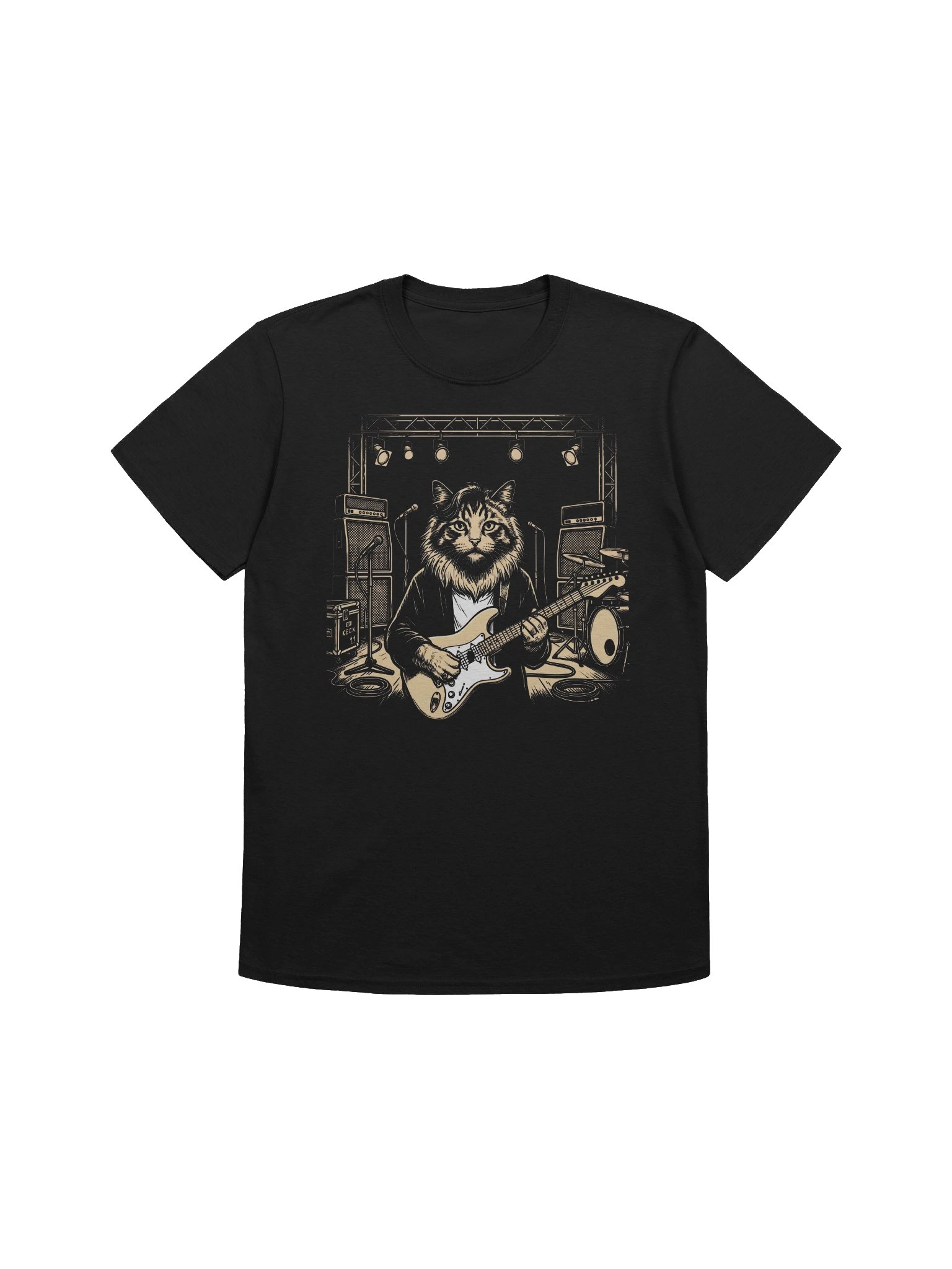Clapton Cat Guitar T-Shirt | Funny Rock Music Cat Tee product image (2)