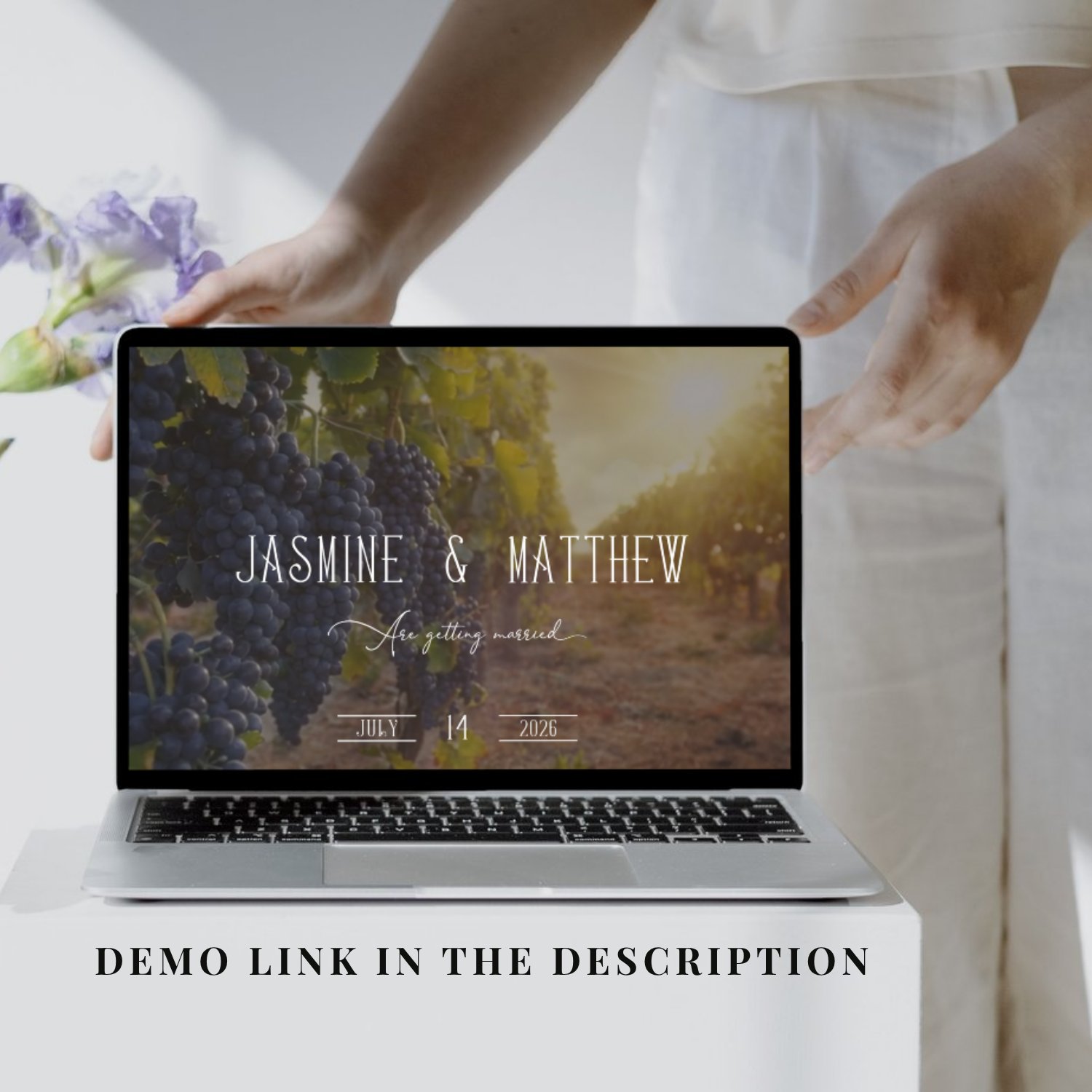 Vineyard Vows Wedding Website Template | Elegant Winery Theme | Editable Canva Template | Rustic Wine Wedding Website | RSVP Included product image (10)