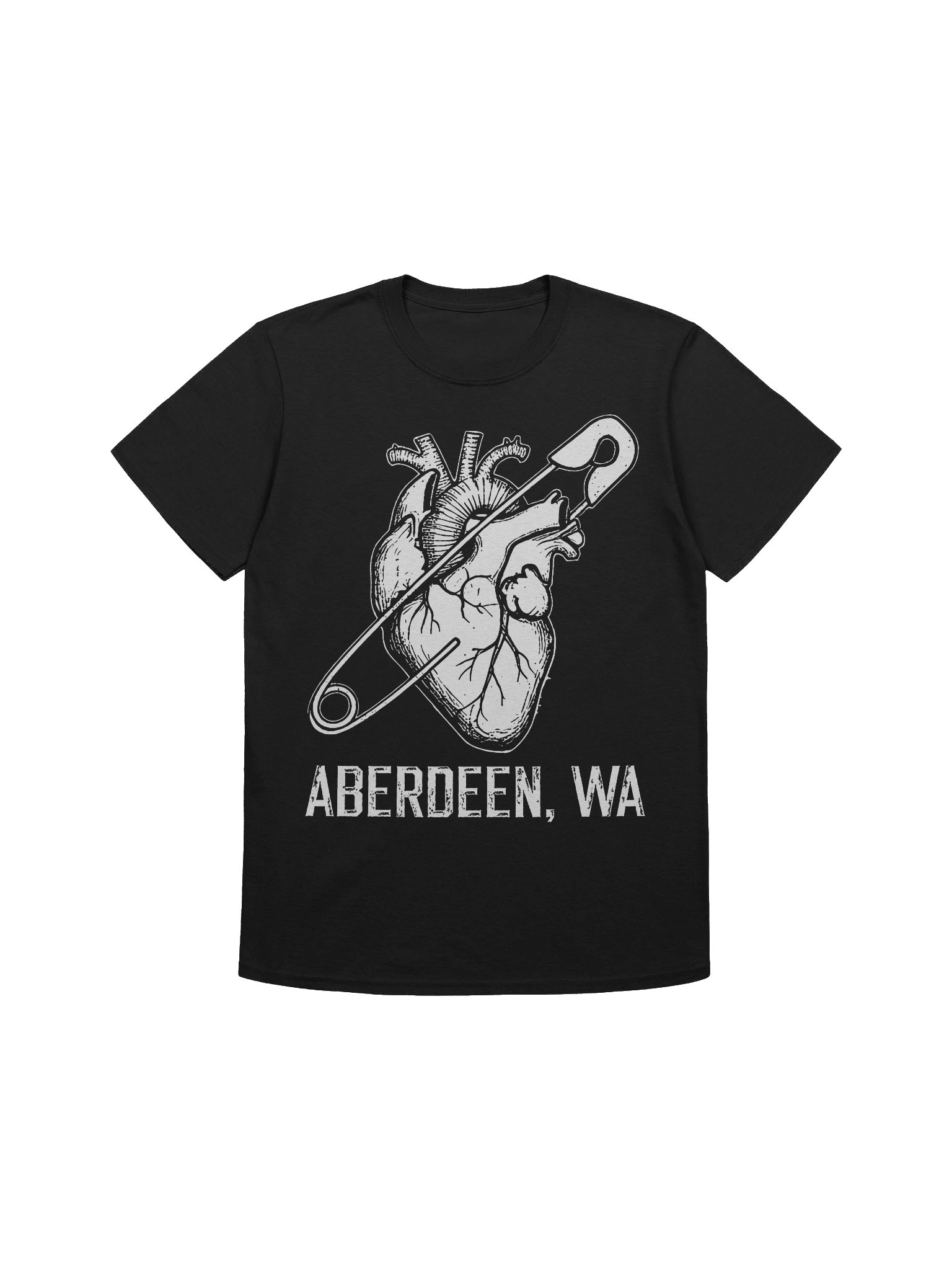 Aberdeen 1967 – Anatomical Heart & Safety Pin Grunge product image (1)