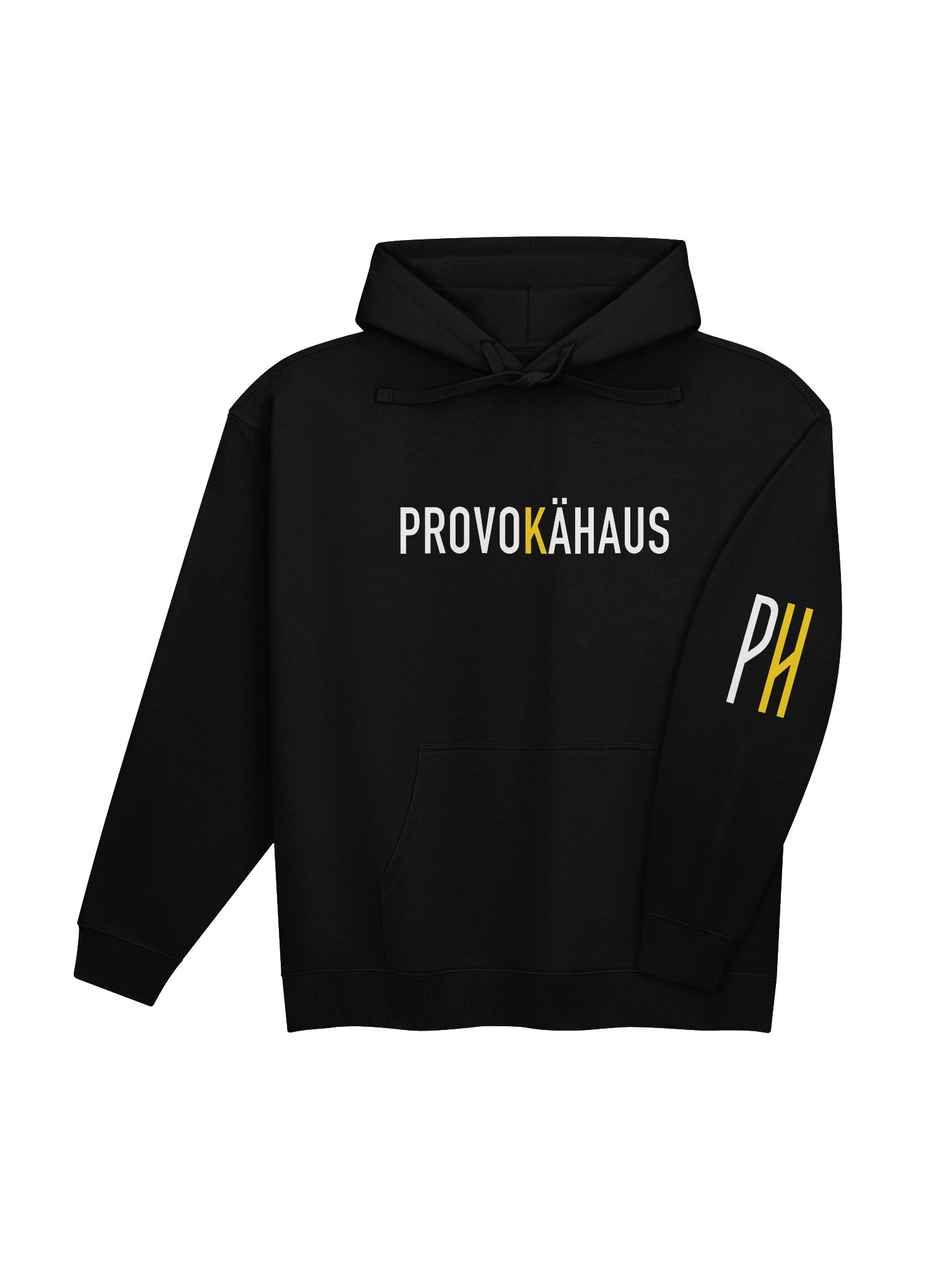 PROVOKÄHAUS Provoke Goodness Hoodie — Black & Yellow product image (4)