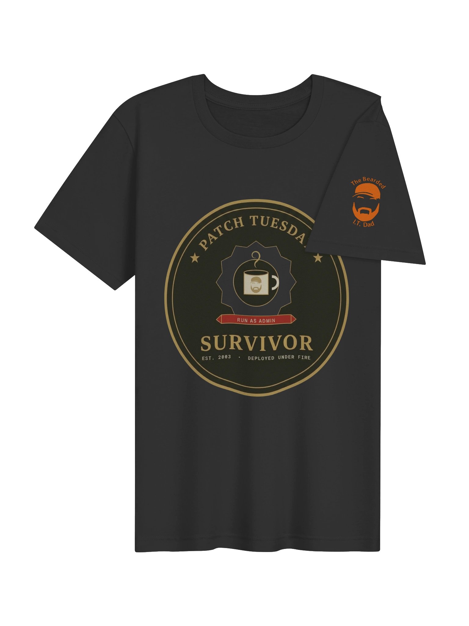 Patch Tuesday Survivor Tee — Deployed Under Fire product image (64)