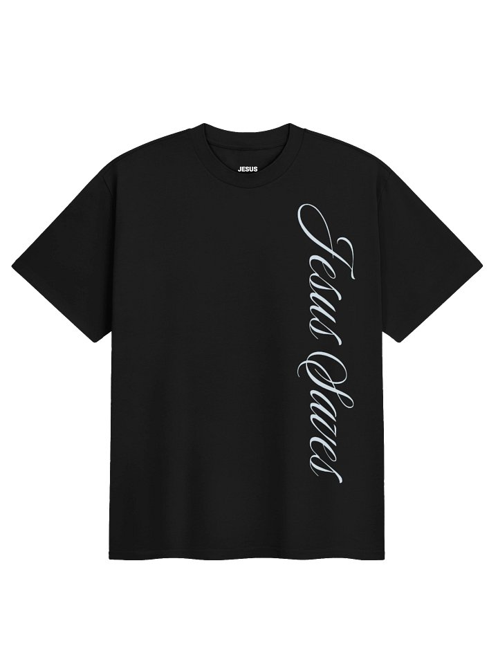 jesus saves cursive tee - baby blue product image (1)