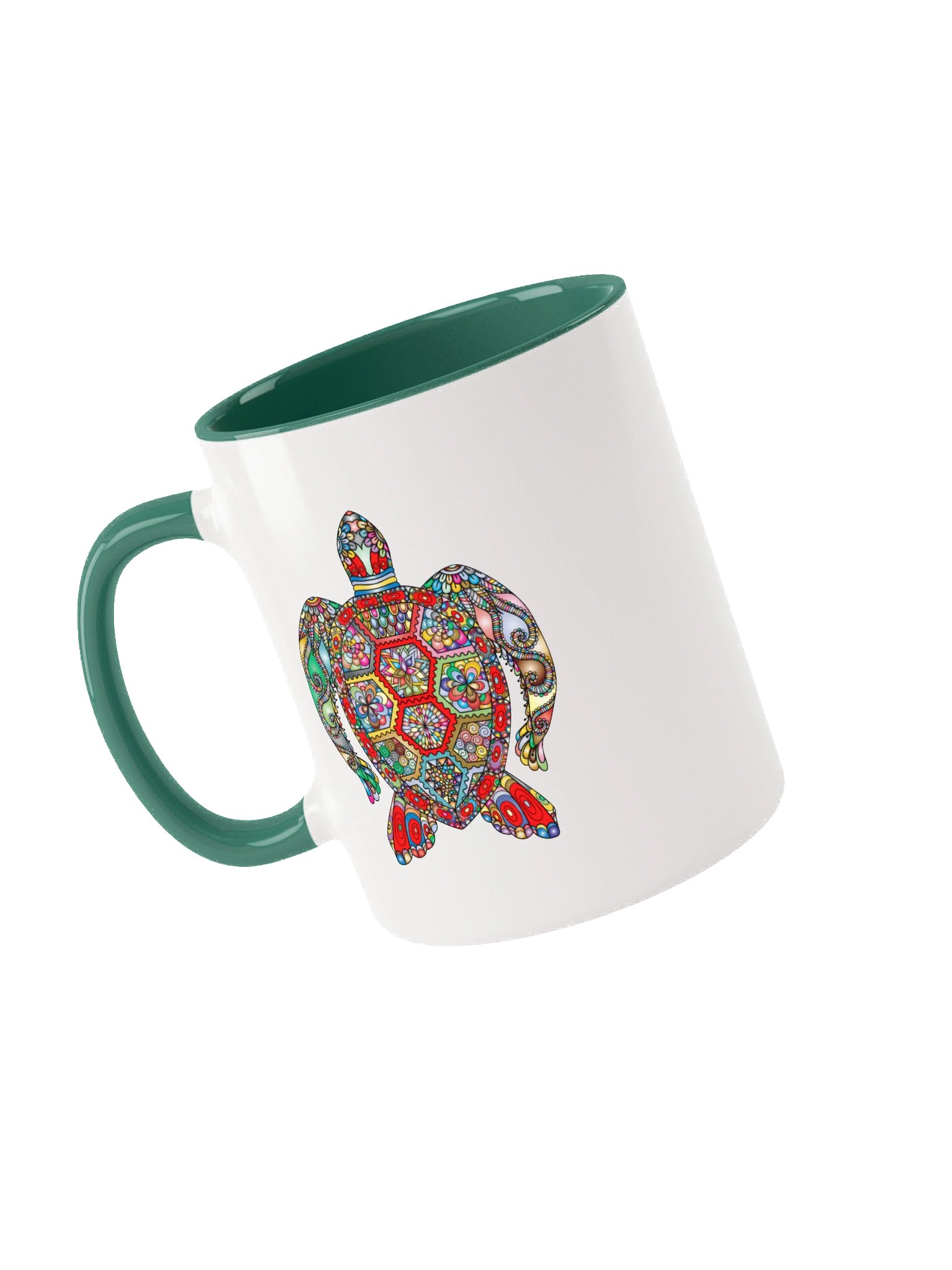 Stained-Glass Turtle Ceramic Mug product image (18)