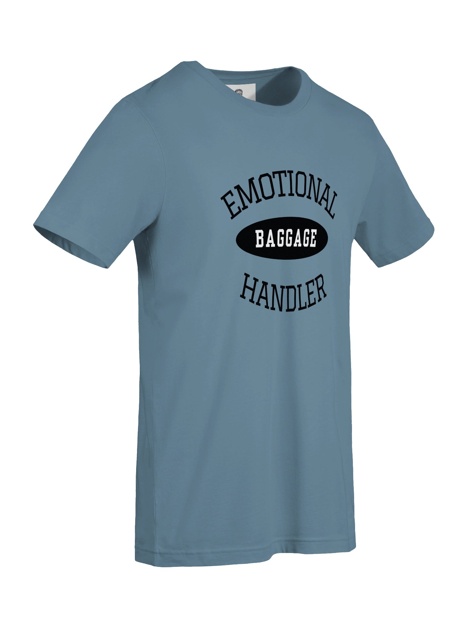 Emotional Baggage Handler T-Shirt - Black and White Varsity Style product image (1)