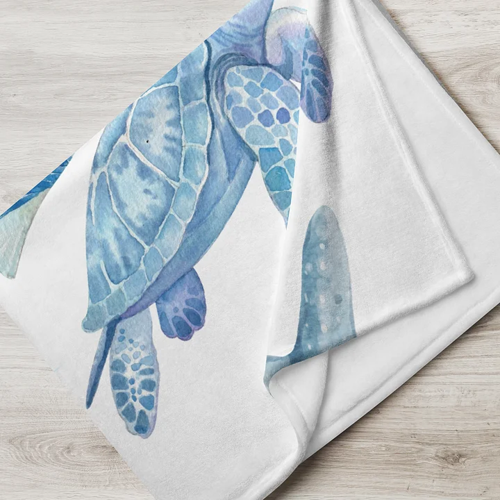 Tidal Garden Sea Turtle Blanket product image (2)
