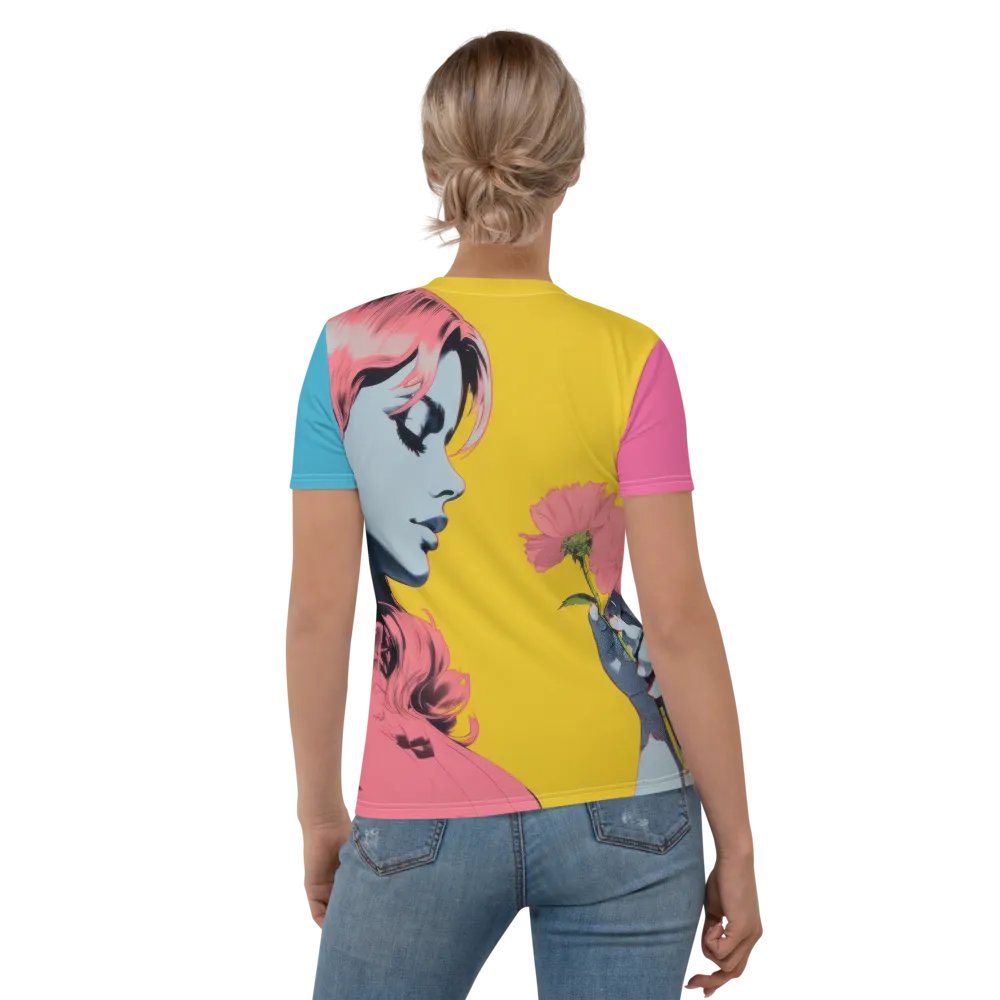 Pop Art Portrait All-Over Print Women’s Crew Neck T-Shirt product image (9)