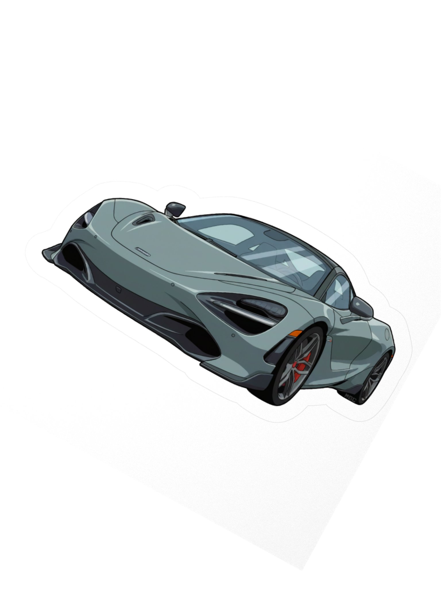 Polaris Blue McLaren 720S Sticker (Retro, Sketch, Silhouette) product image (5)
