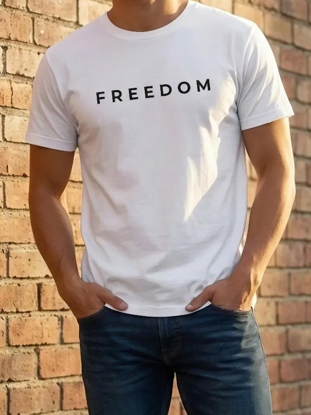 White Freedom T-Shirt product image (1)
