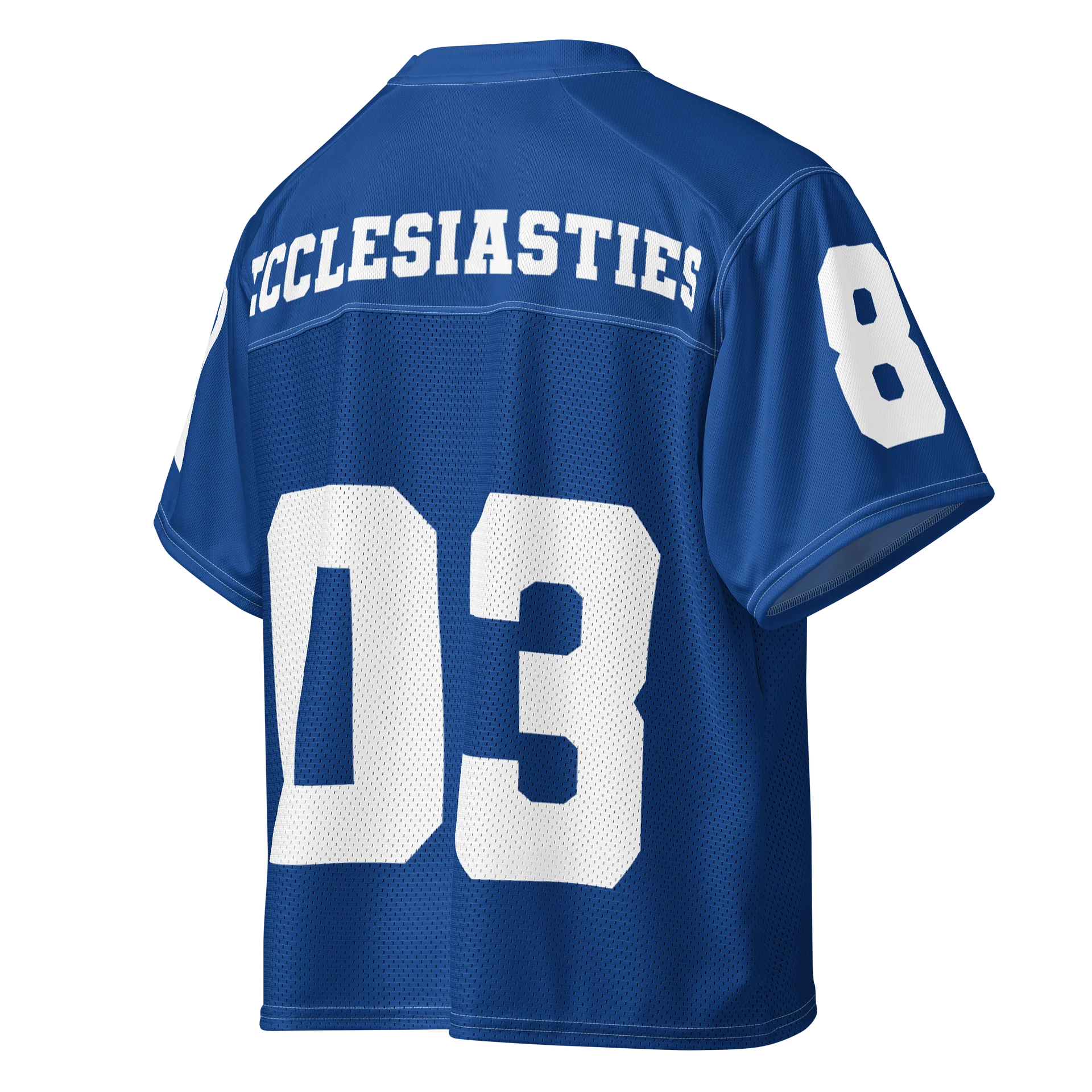 LIFE GOES ON Blue Football Jersey (Unisex) product image (4)