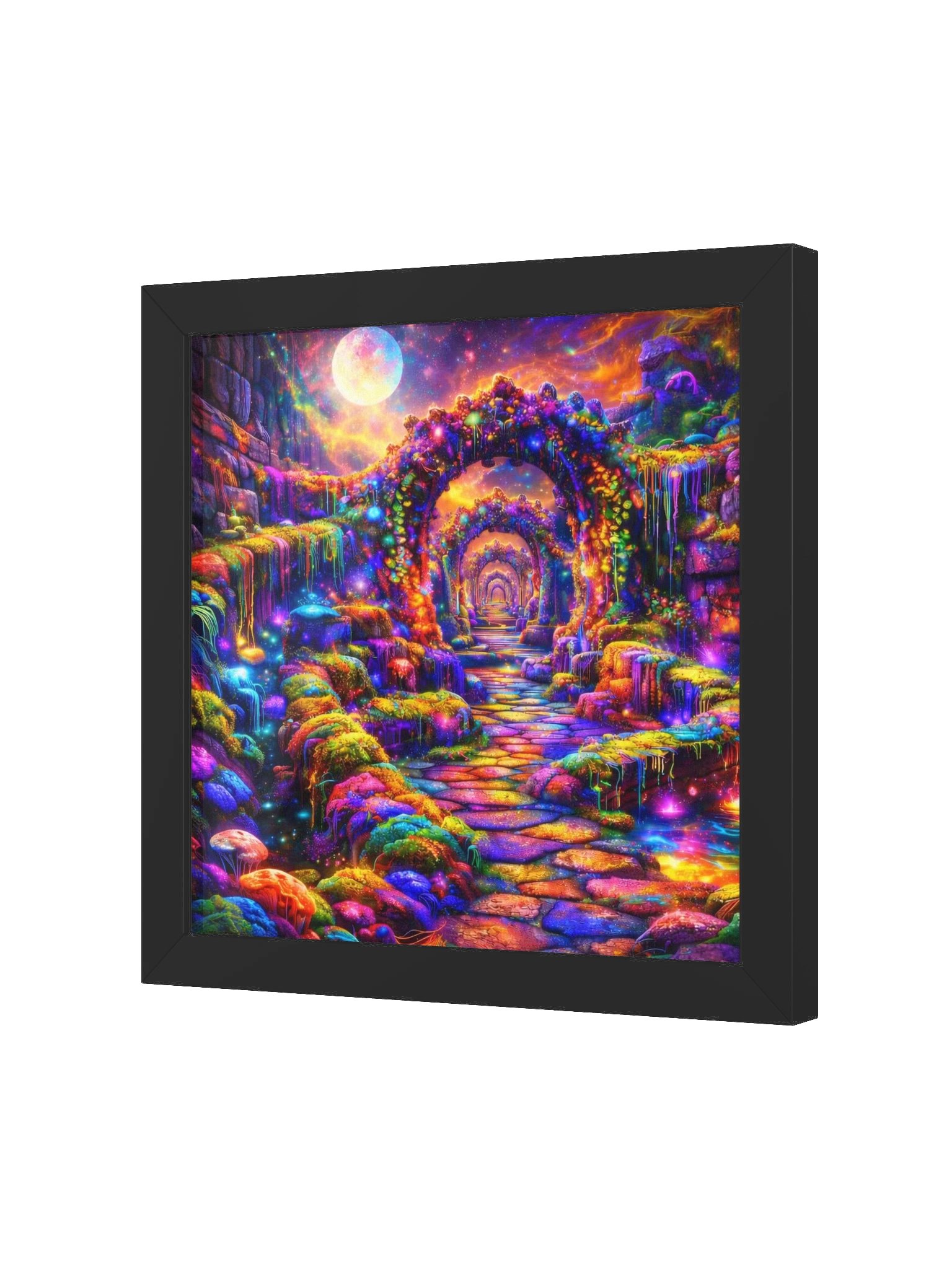 Psychedelic Organic Labyrinth – Bioluminescent Ruins product image (7)