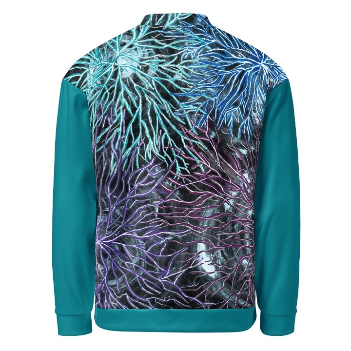 "Vortex" on a Bomber Jacket (teal accents) product image (2)