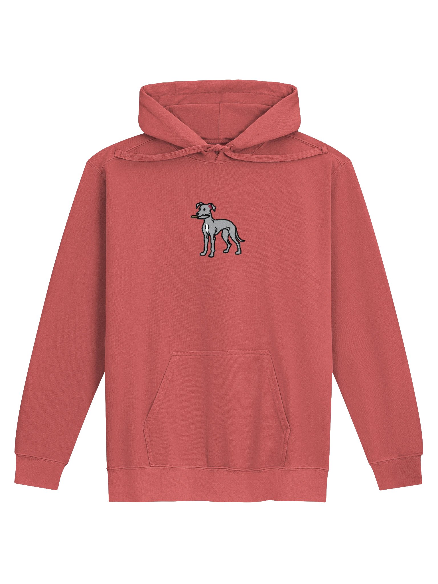 Funny Chibi-Style Whippet(Blue) Embroidered Premium Hoodie product image (25)
