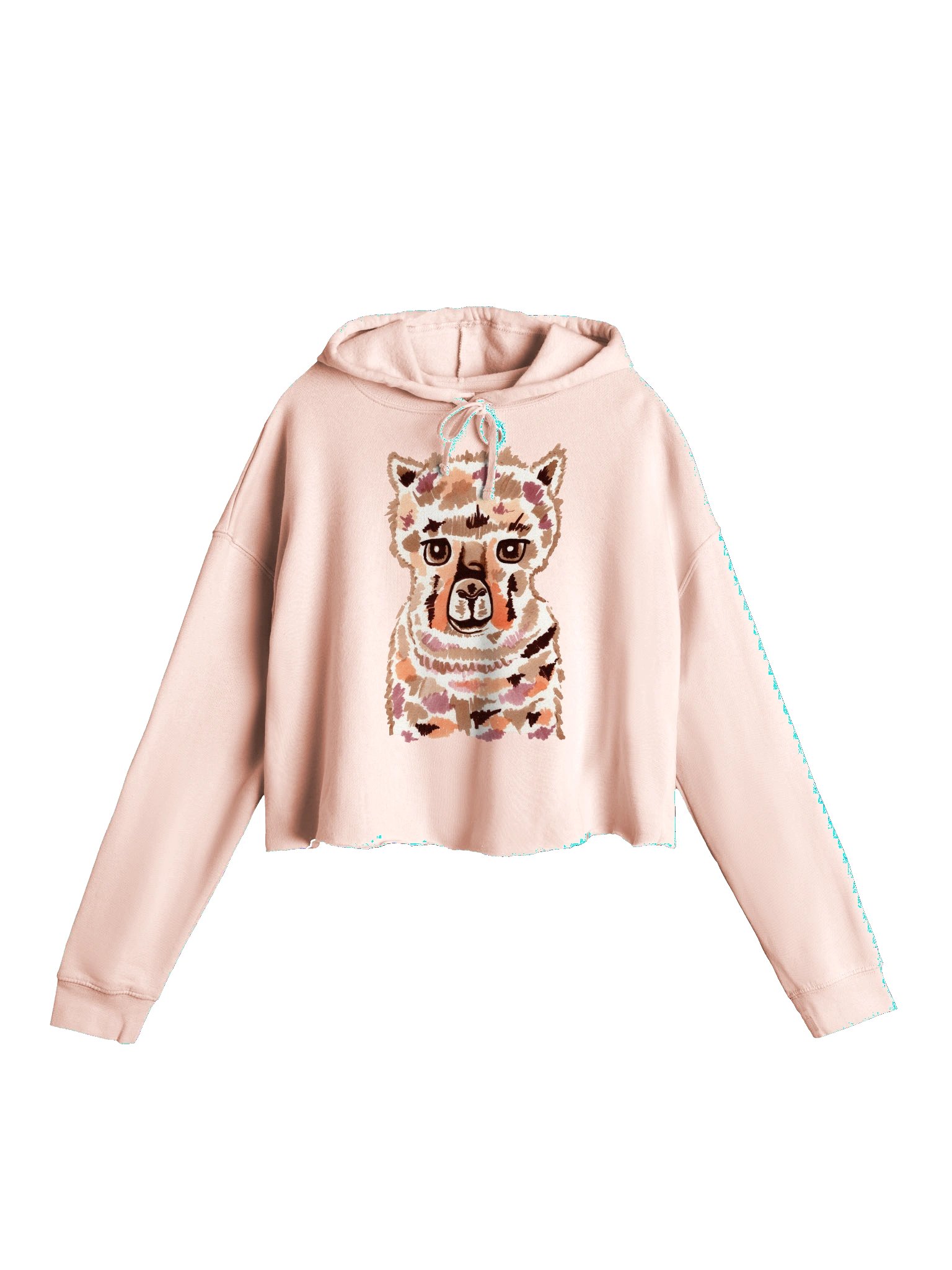 Alpaca Watercolour Crop Hoodie product image (1)