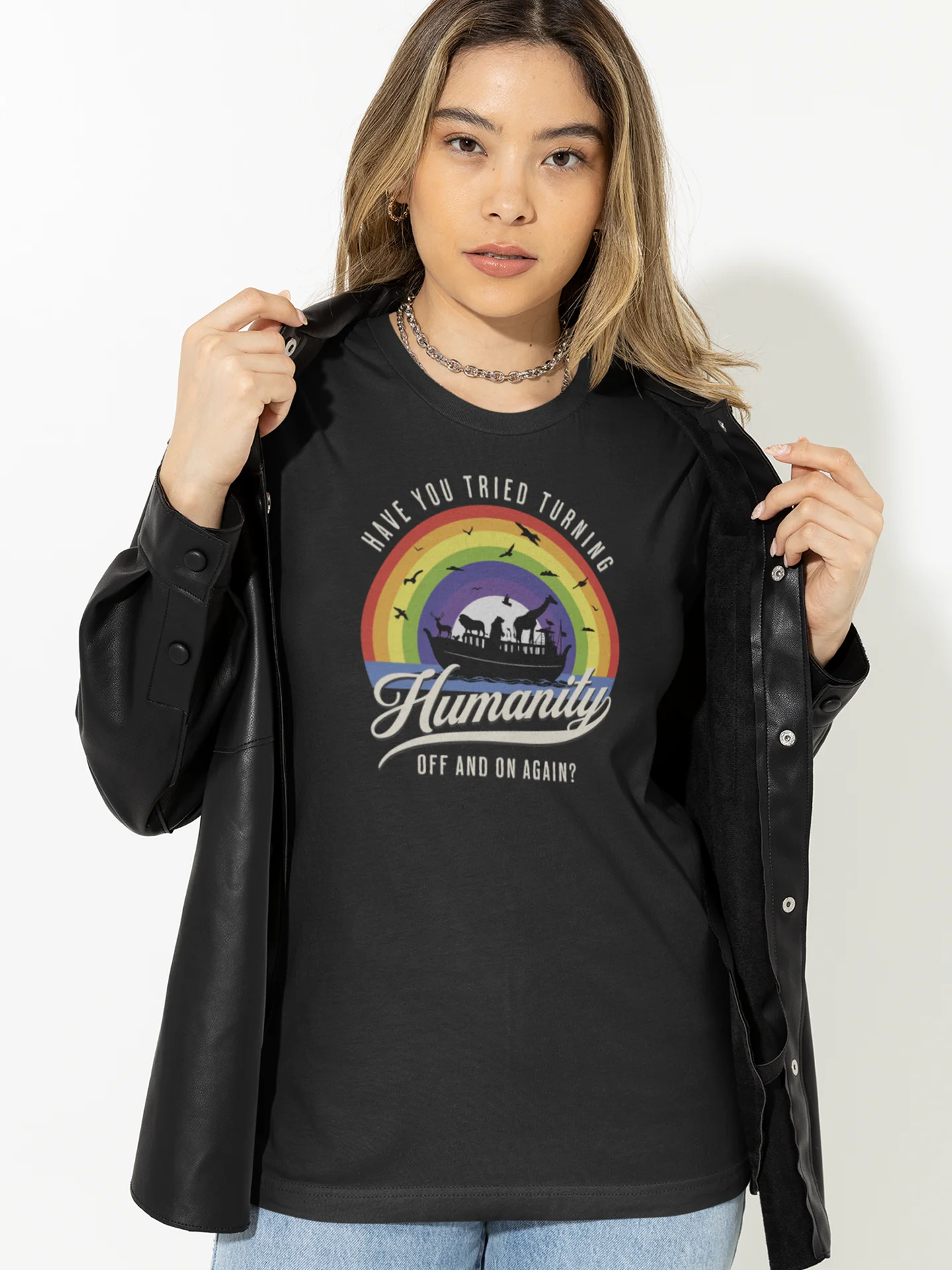 Turning Humanity Off and On T-Shirt - Unisex Fit product image (3)