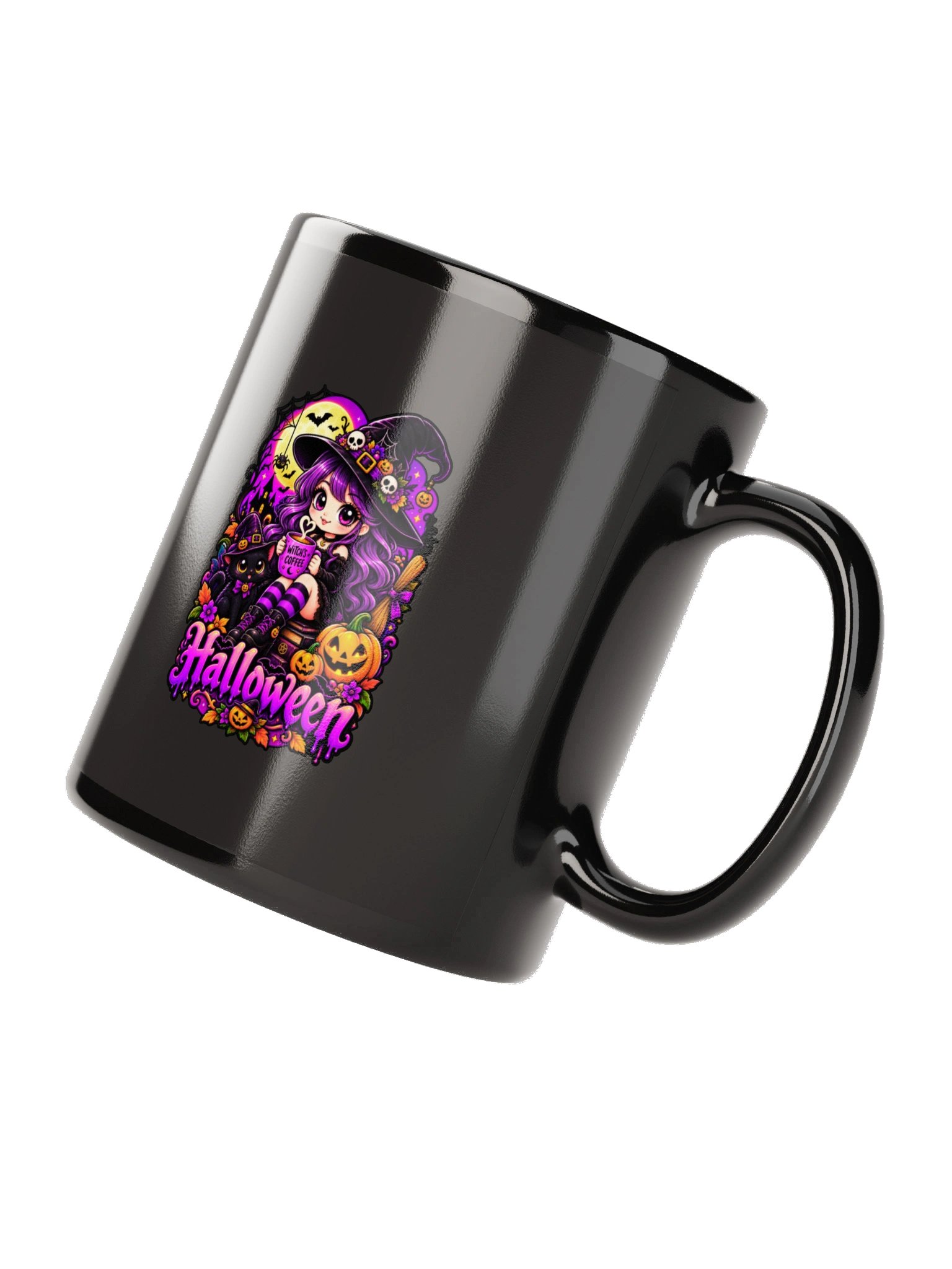 Halloween Witch Coffee Mug – Witch’s Coffee & Black Cat product image (7)