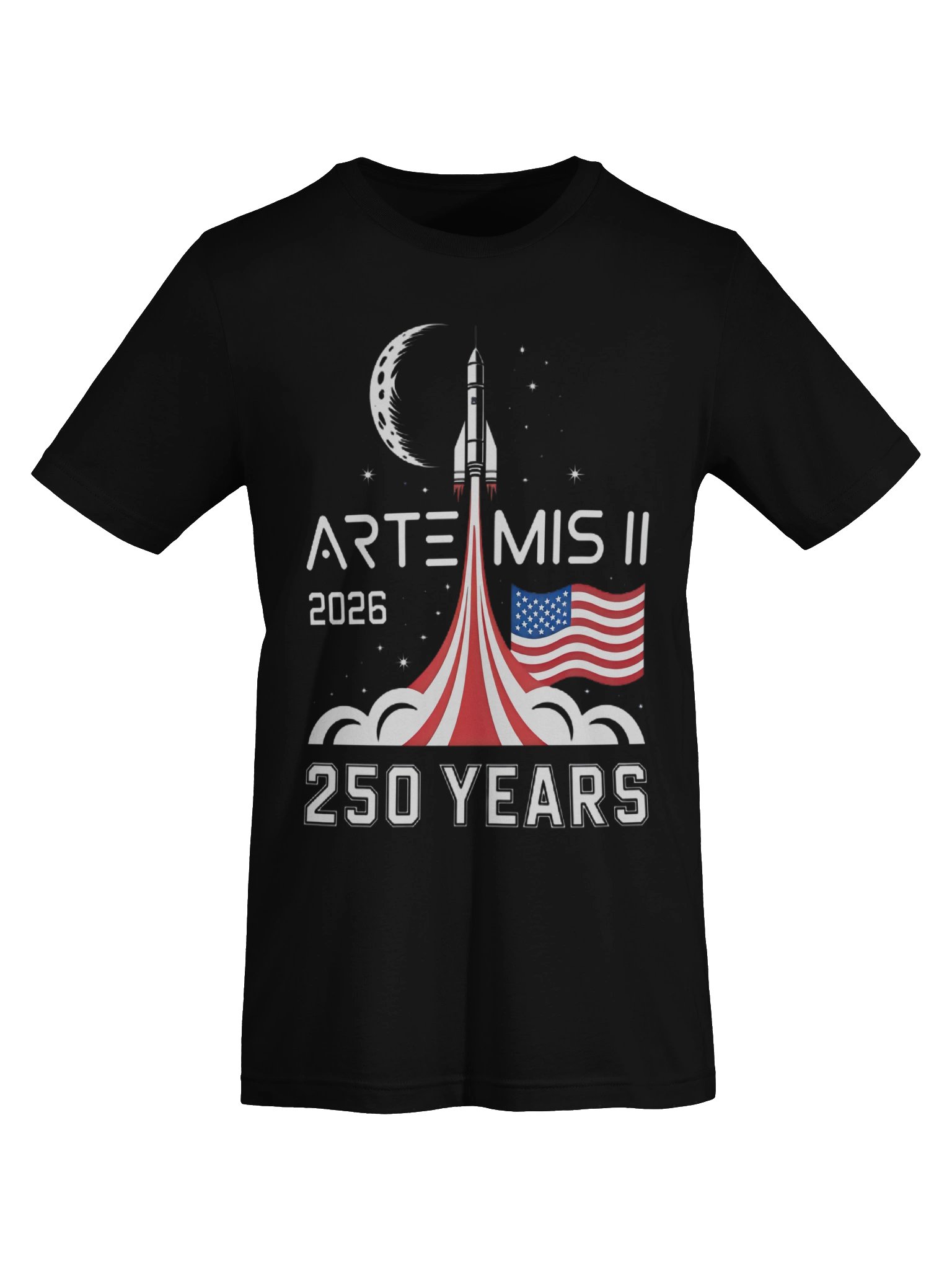 2026 250 Years American History Artemis II Launch Back to The Moon Mission Supersoft T-shirt product image (60)