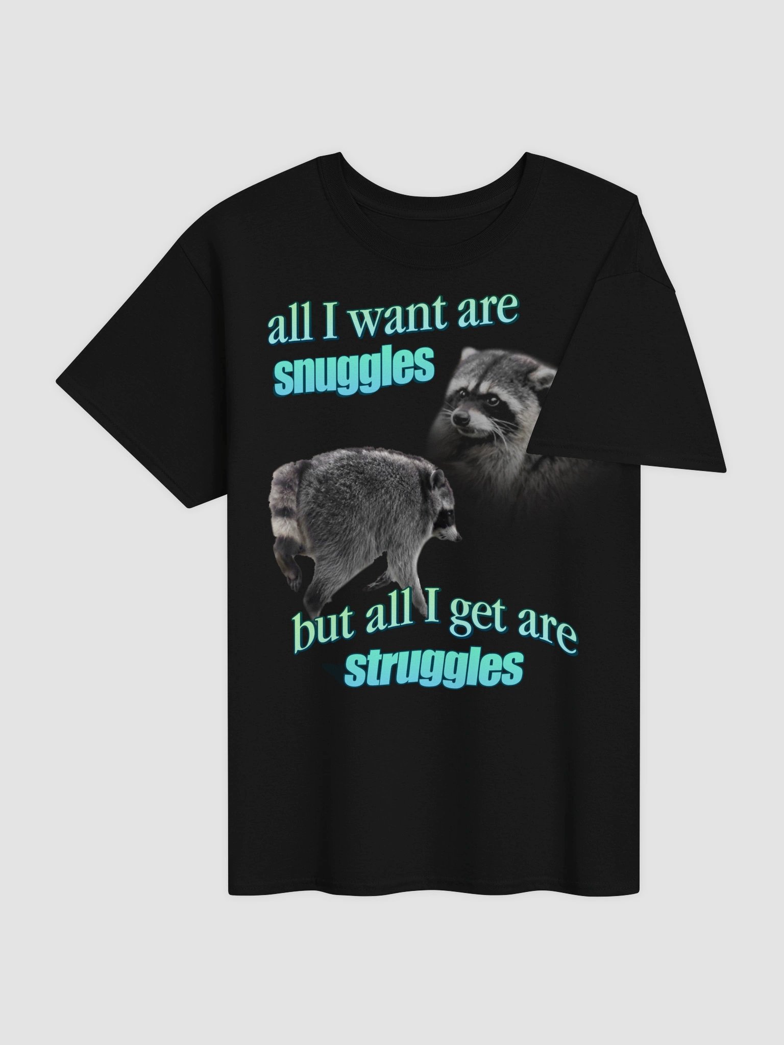 Jimothy the Raccoon - Snuggles & Struggles T-shirt product image (4)