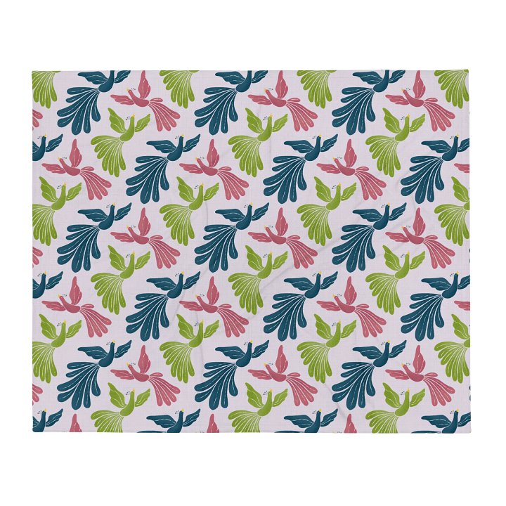 Mid-Century Modern Firebirds Throw Blanket product image (2)