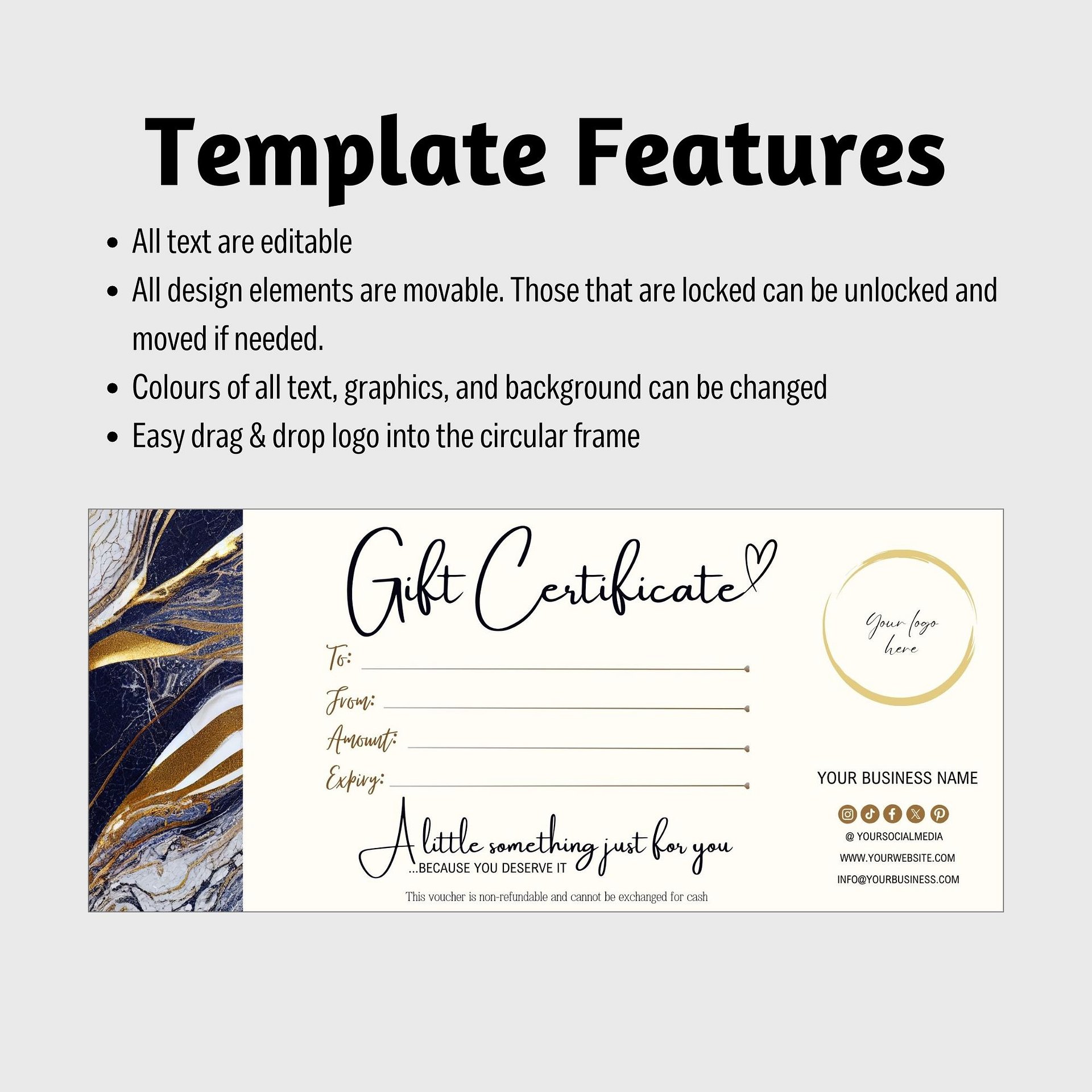 Aurelia - Gift Certificate Template product image (7)