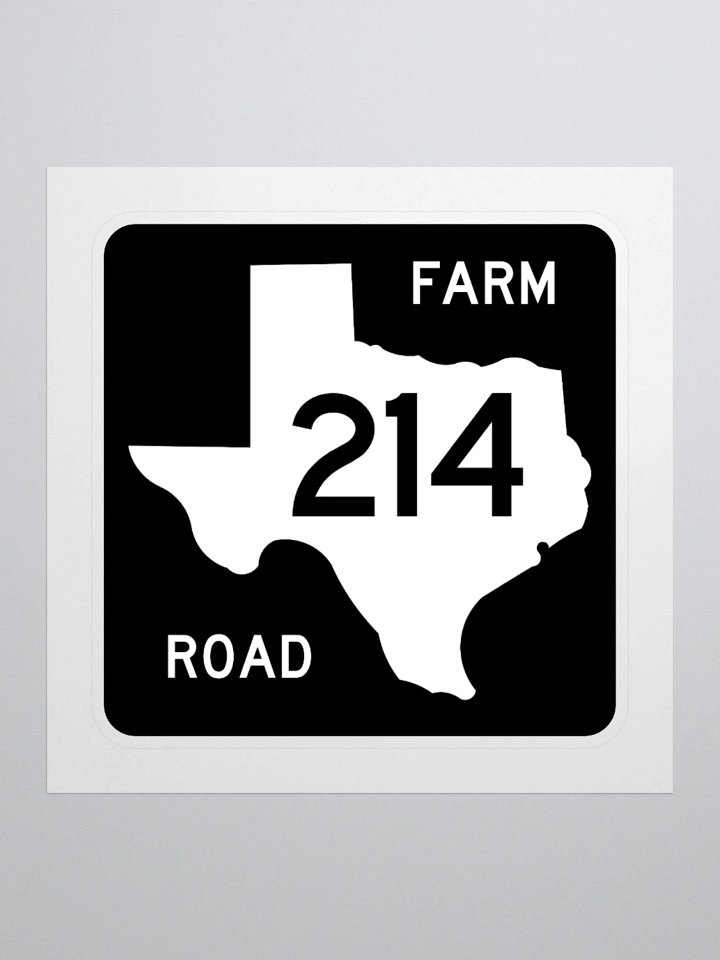 Texas Farm Road Sign FM 214 Sticker product image (1)