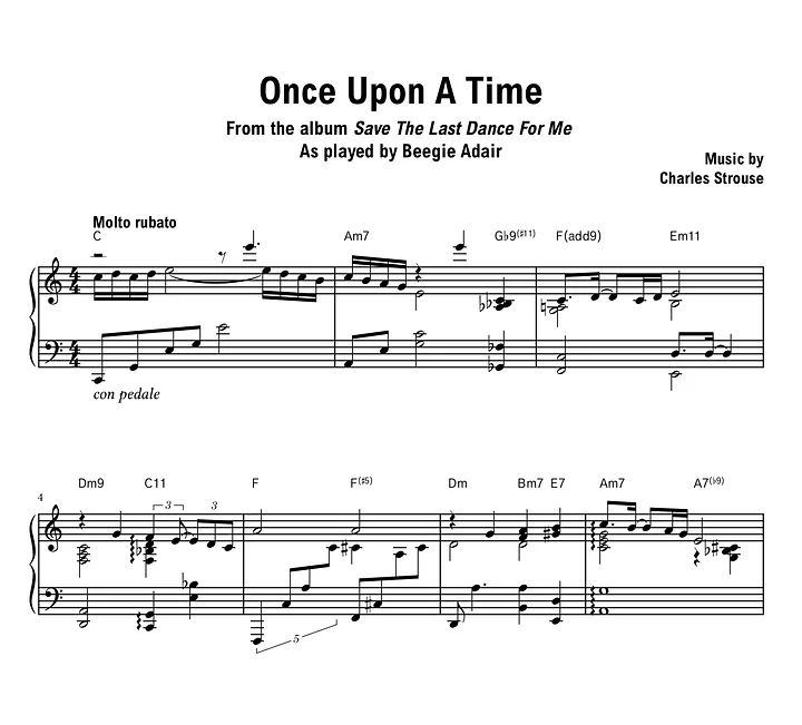 Beegie Adair - Once Upon A Time - Sheet music (PDF) product image (1)