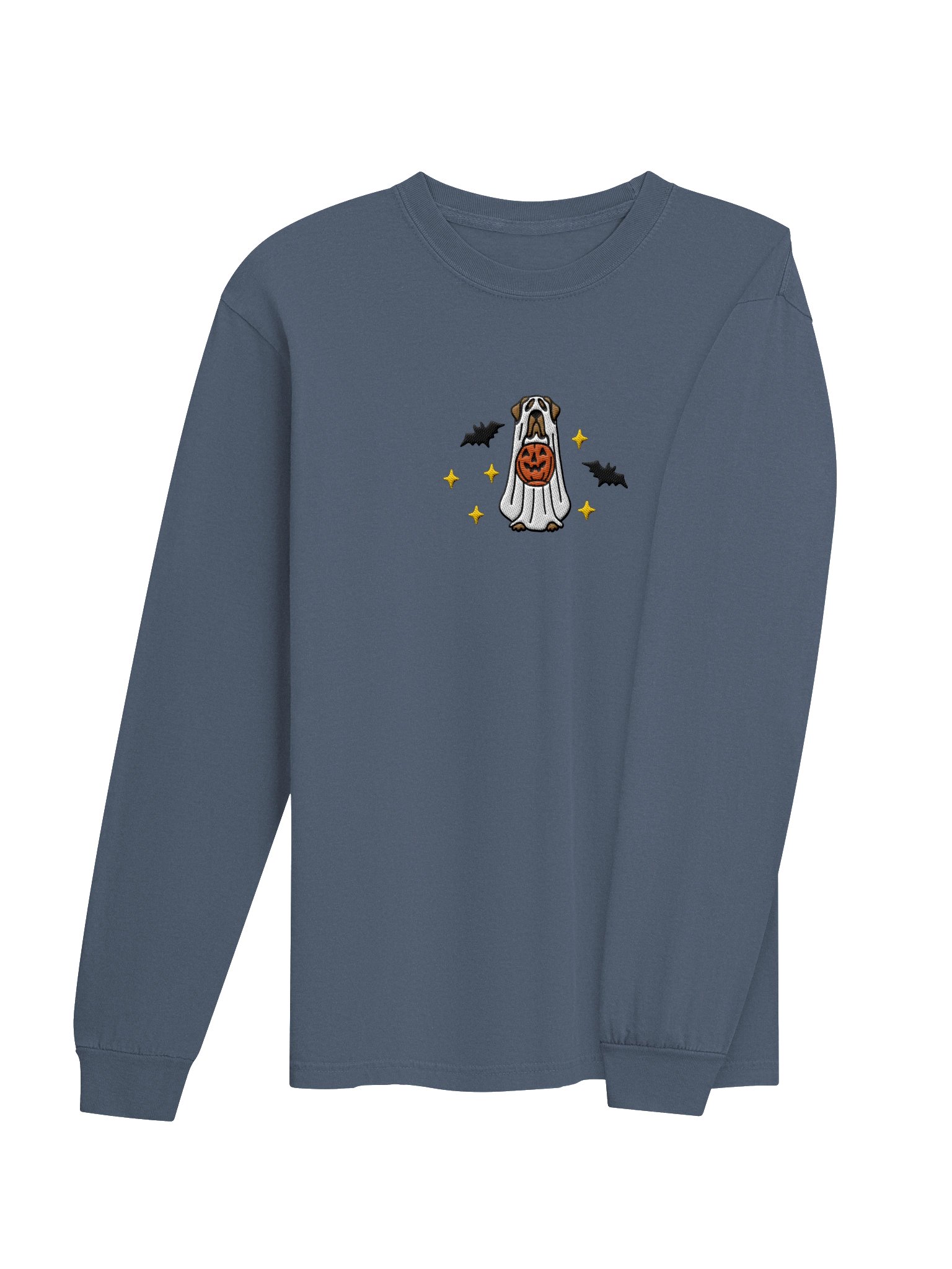 Halloween English Mastiff(Tan) Embroidered Long-Sleeve T-Shirt product image (20)