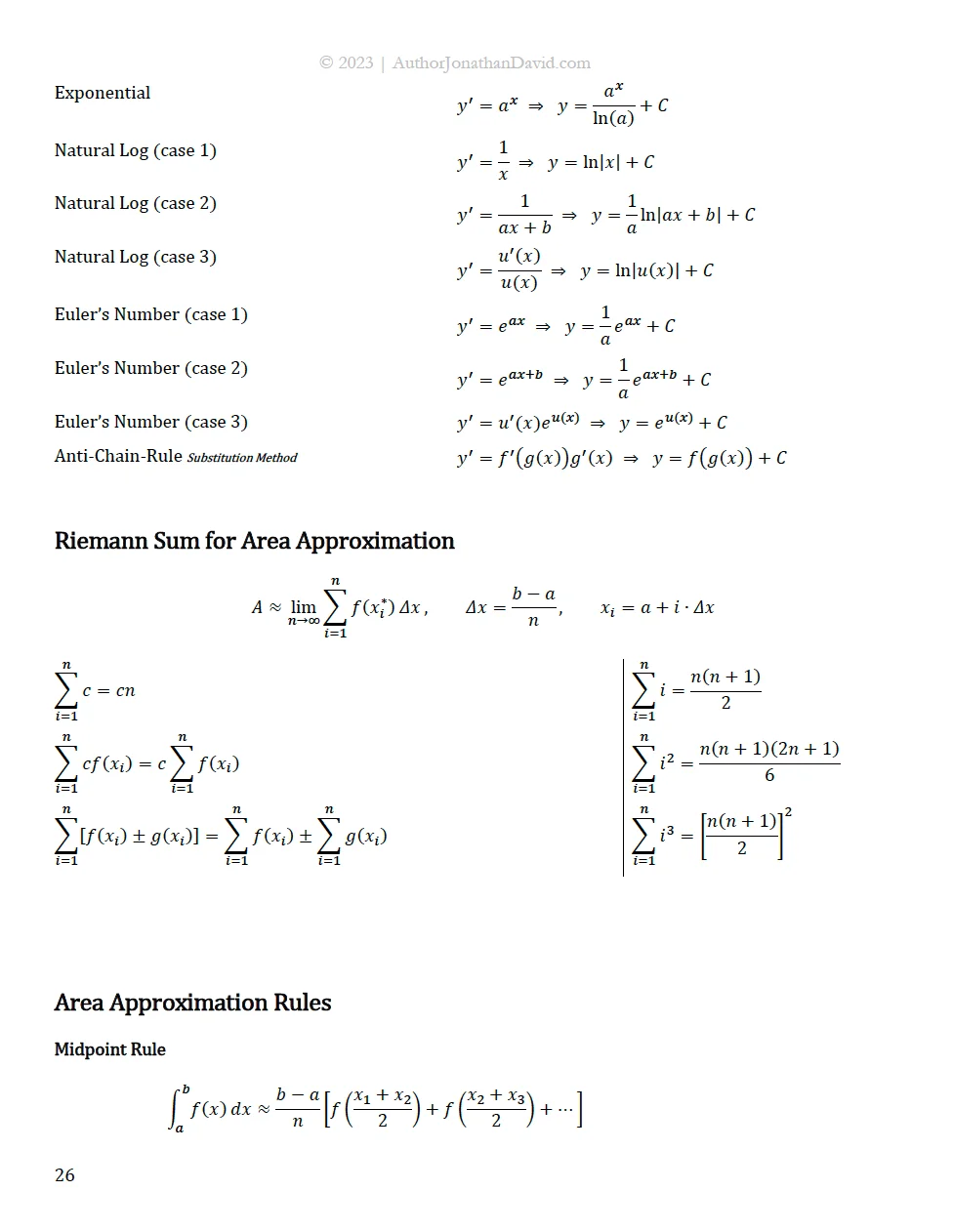 Copy of Integral Calculus (CALC 2) - The Ultimate Cheat Sheet for Math and Physics product image (2)
