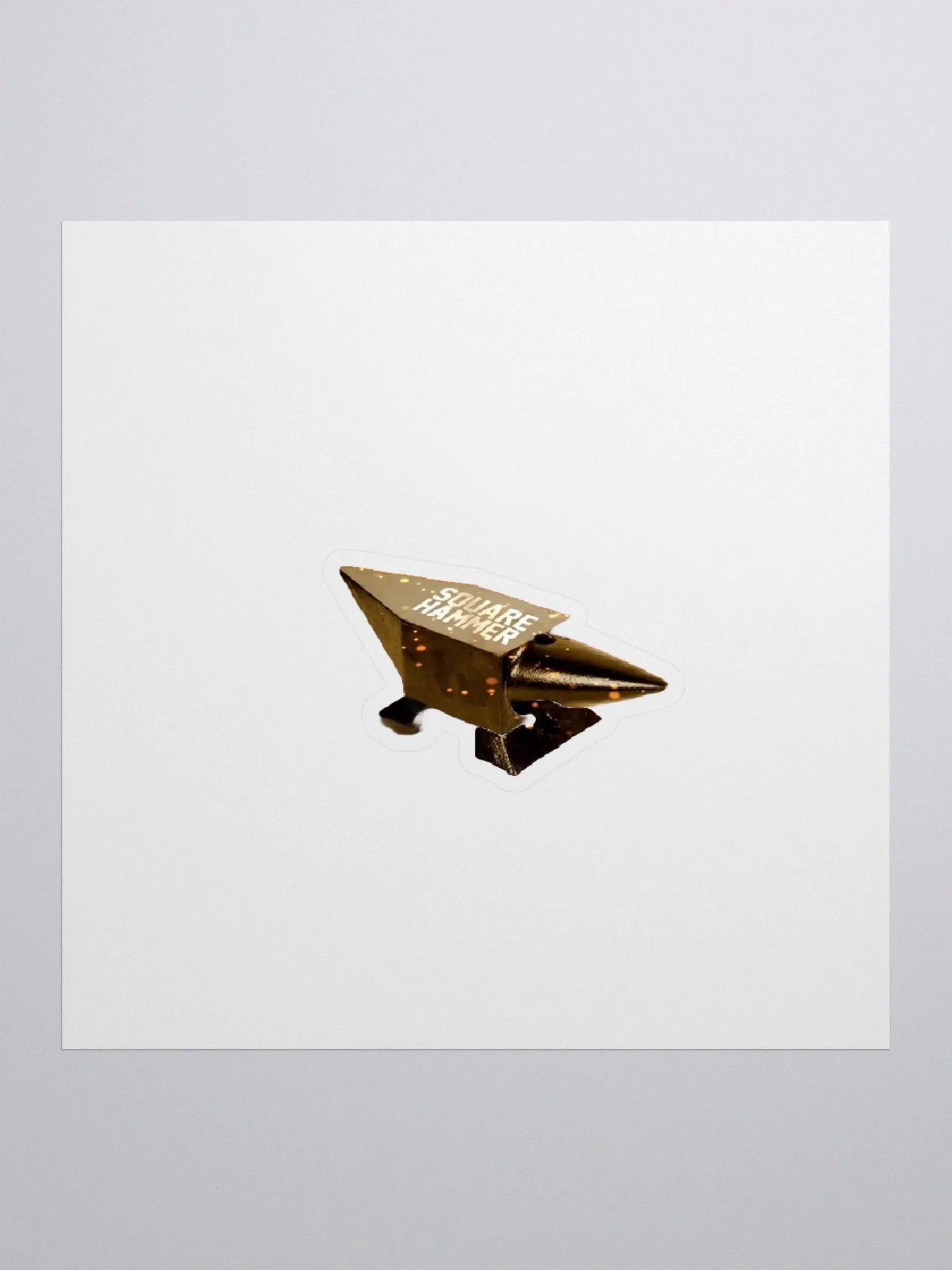 Square Hammer Anvil Kiss Cut Sticker product image (1)
