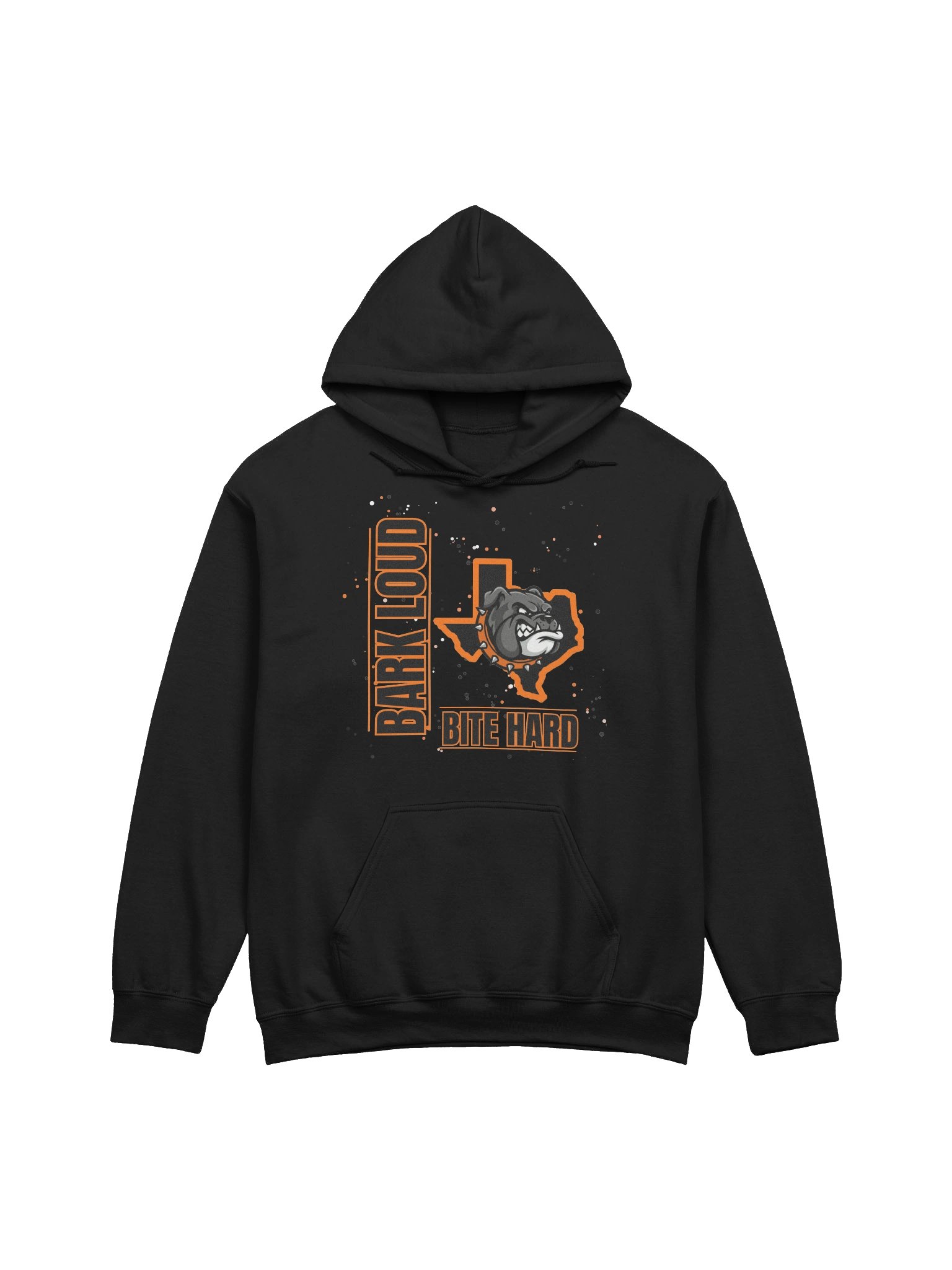 Bark Loud Spirit Hoodie - Orange on Black product image (3)