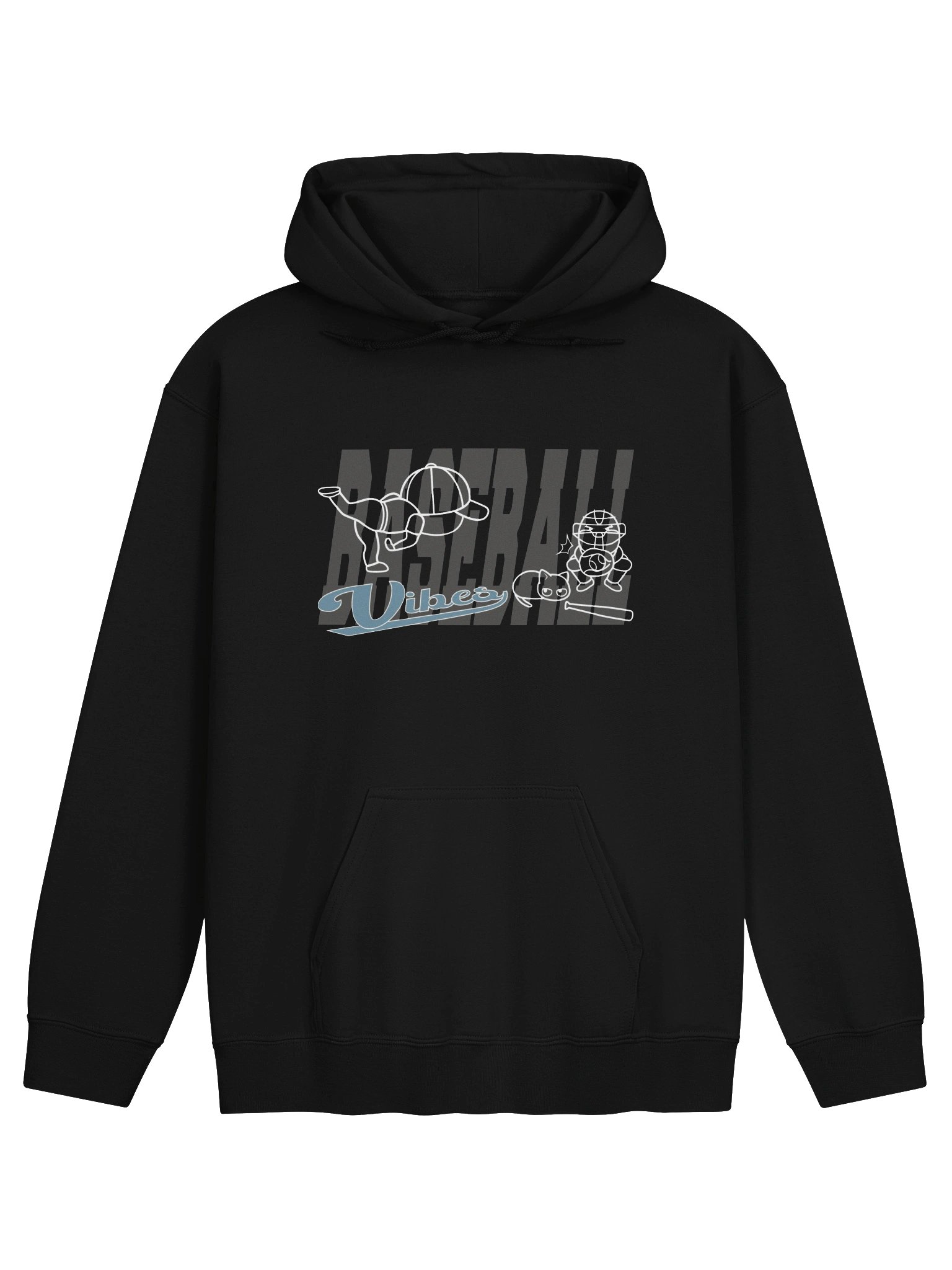 Baseball Cat (Baseball Vibes) - Unisex Adult Hoodie product image (1)