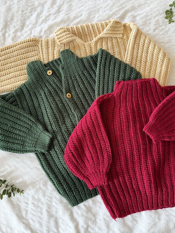 Beginner Crochet Sweater or Cardigan Pattern product image (2)