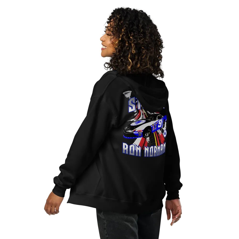 Stormin Ron Norman #9 team/crew design Full Zip Hoodie front logo/full back print product image (10)