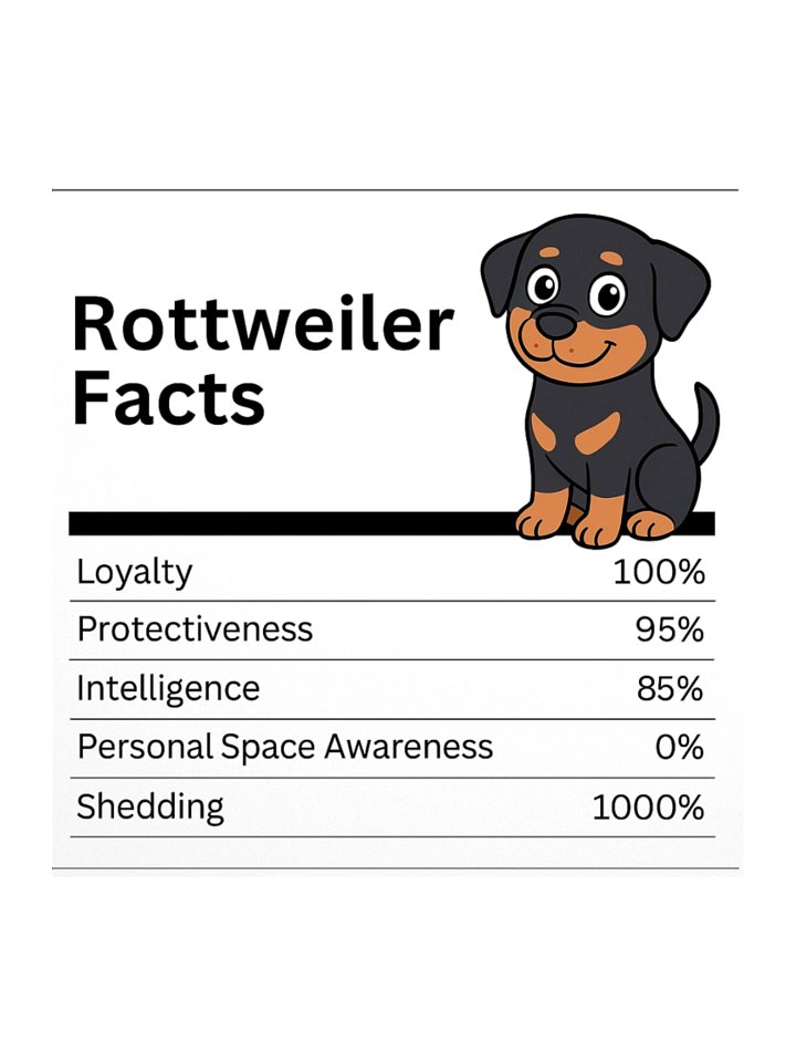Rottweiler Facts Kiss-Cut Sticker product image (1)