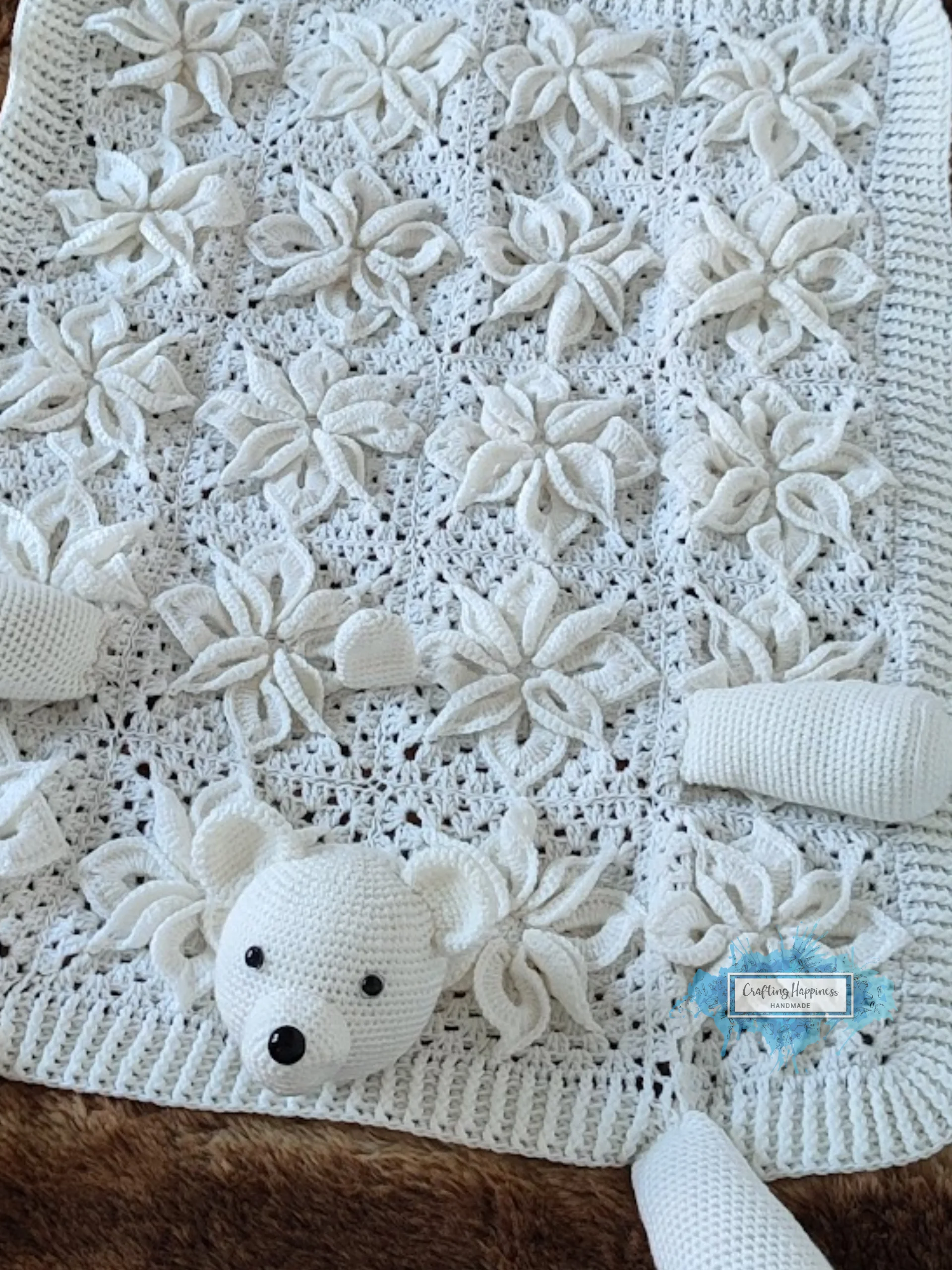 Polar Bear Folding Baby Blanket Crochet Pattern (PDF) product image (3)