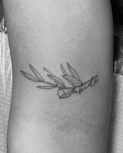 The olive branch has long been a symbol of peace, victory, and restoration. Combined with
“abide,” it’s a powerful commitment...