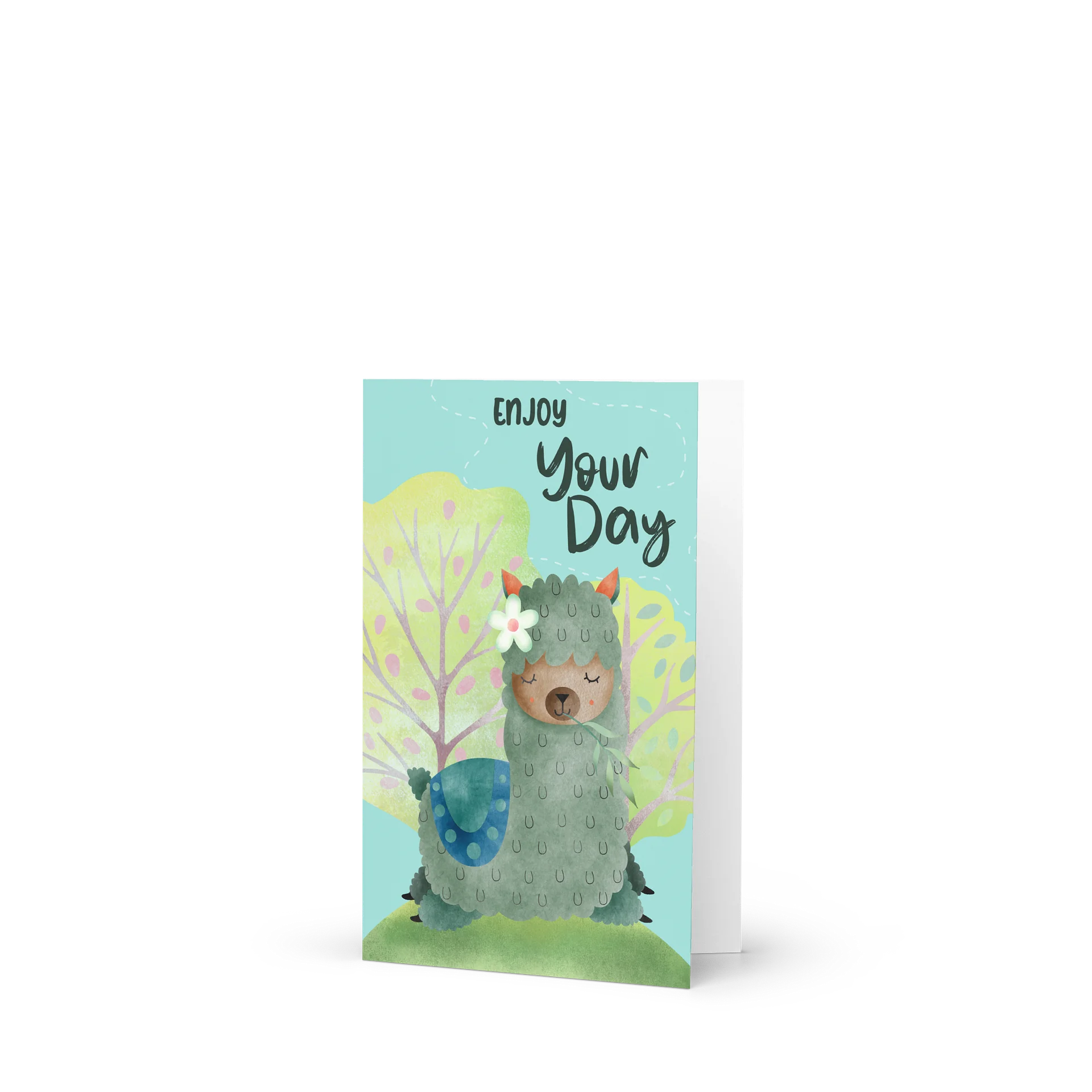 Enjoy Your Day Llama Card product image (1)
