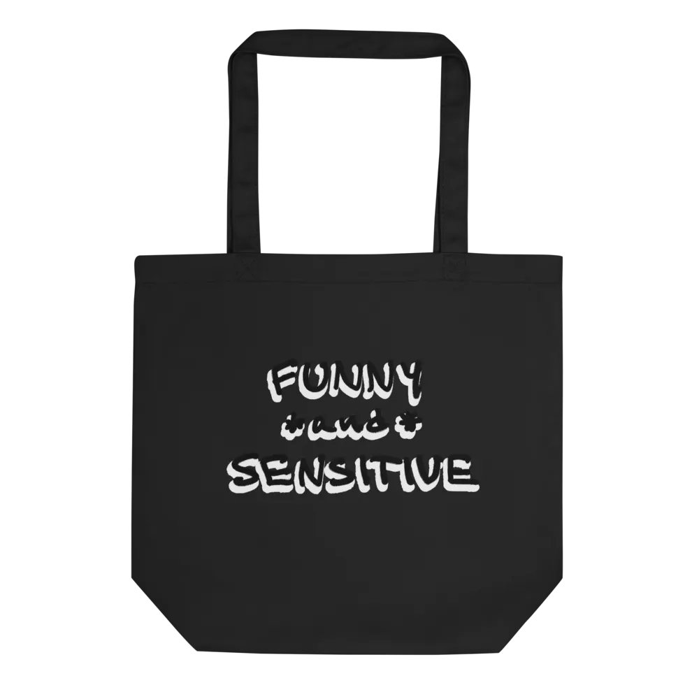 FUNNY *and* SENSITIVE (shadow design) tote bag product image (1)