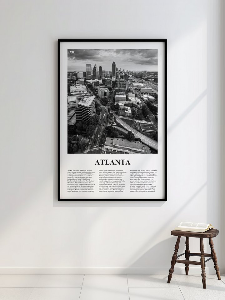 Atlanta 02 Newspaper Poster | Framed product image (2)