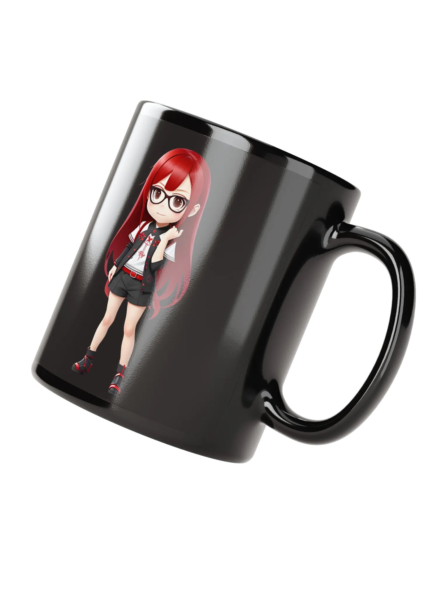 (RED CHIBI) K Black Mug product image (2)