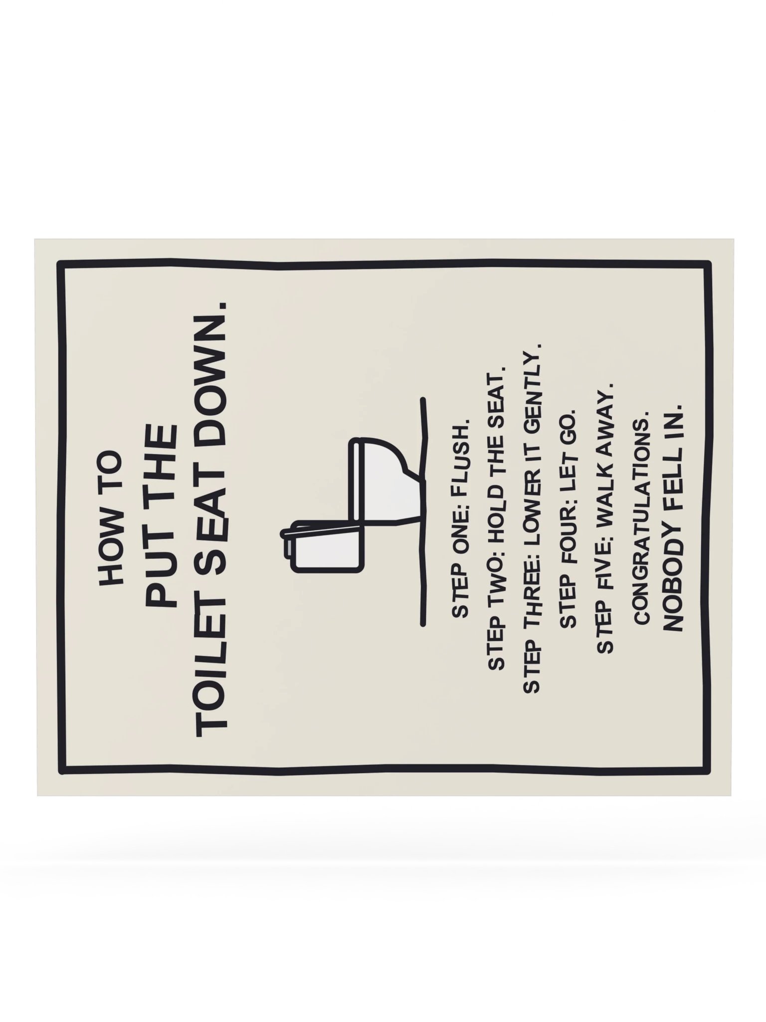 How to Put the Toilet Seat Down (Bathroom Sign) product image (20)