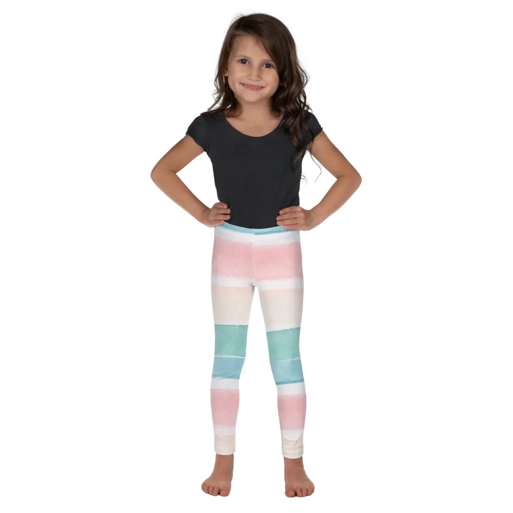 Pastel Striped Printed Kids Leggings product image (2)