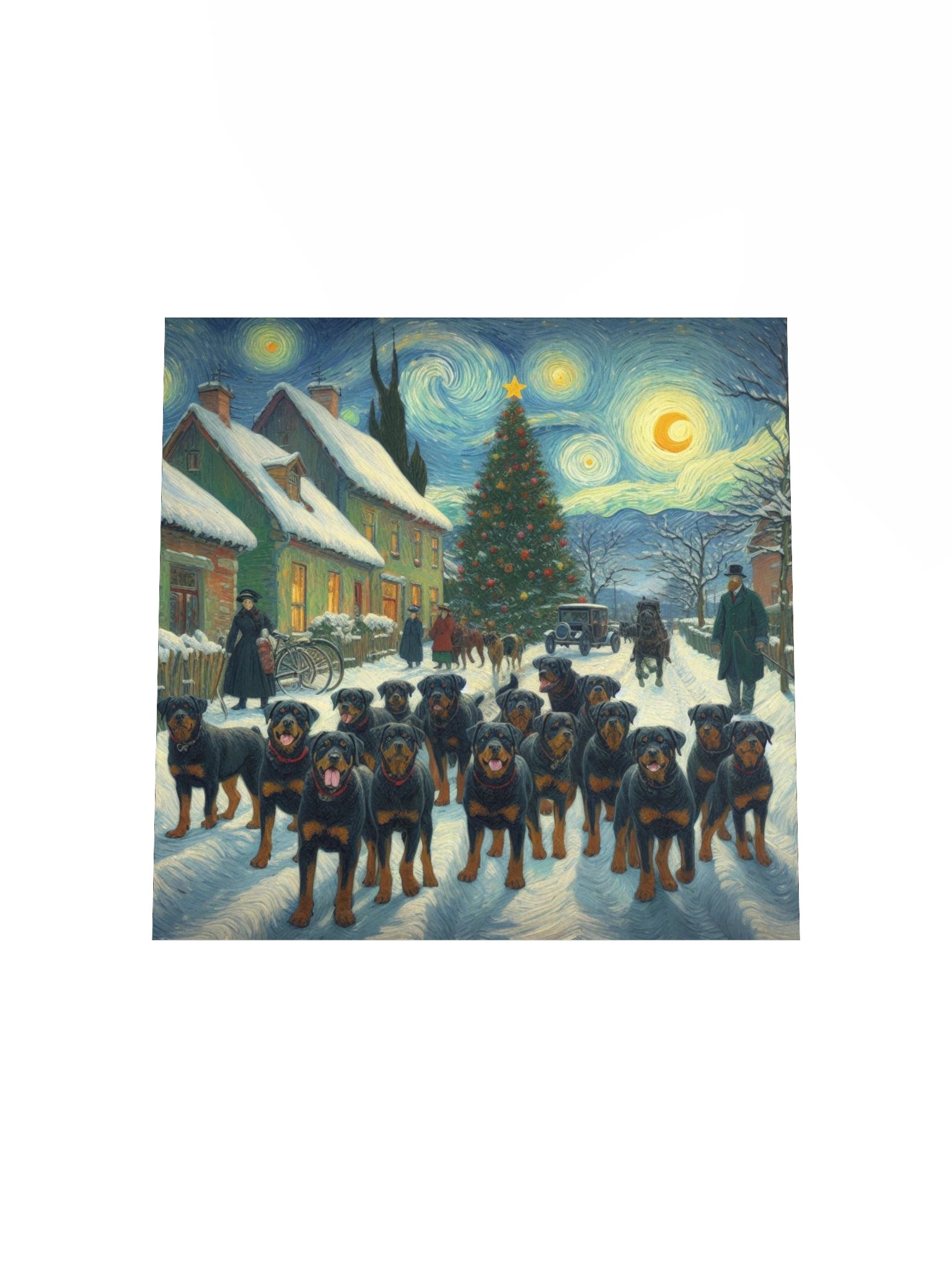 Christmas Night Rottweiler Poster product image (17)