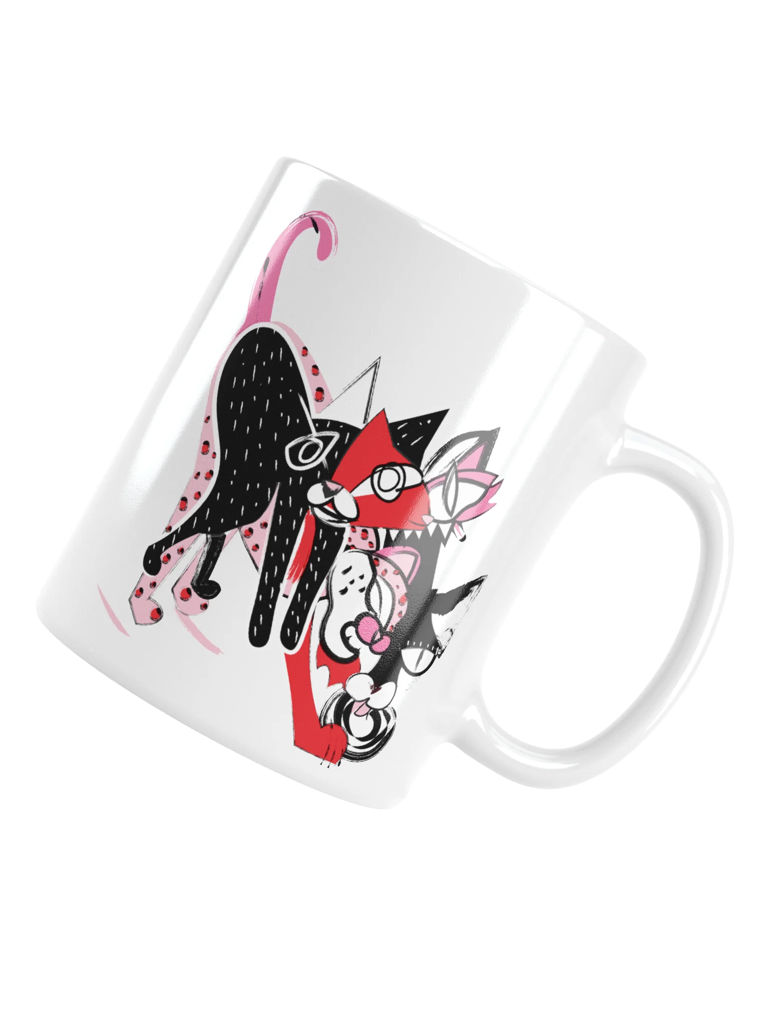 Mug Kaleido Cat - Pink Red product image (5)