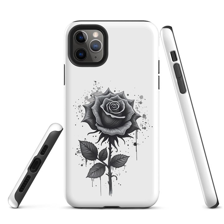Floral Rose iPhone Case – Minimalist Black Rose Art Design product image (3)