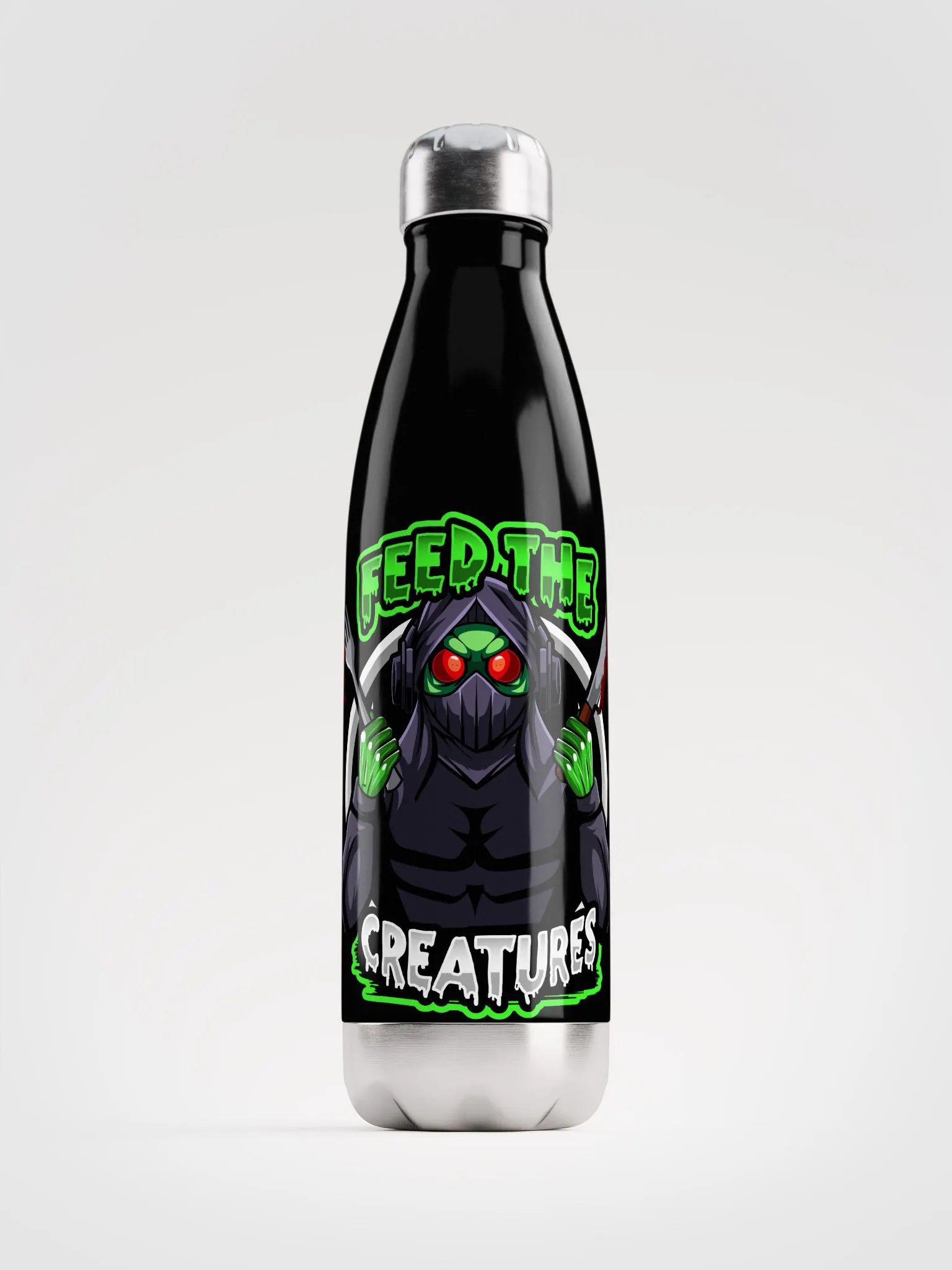 Feed The Creatures Stainless Steel Water Bottle product image (1)