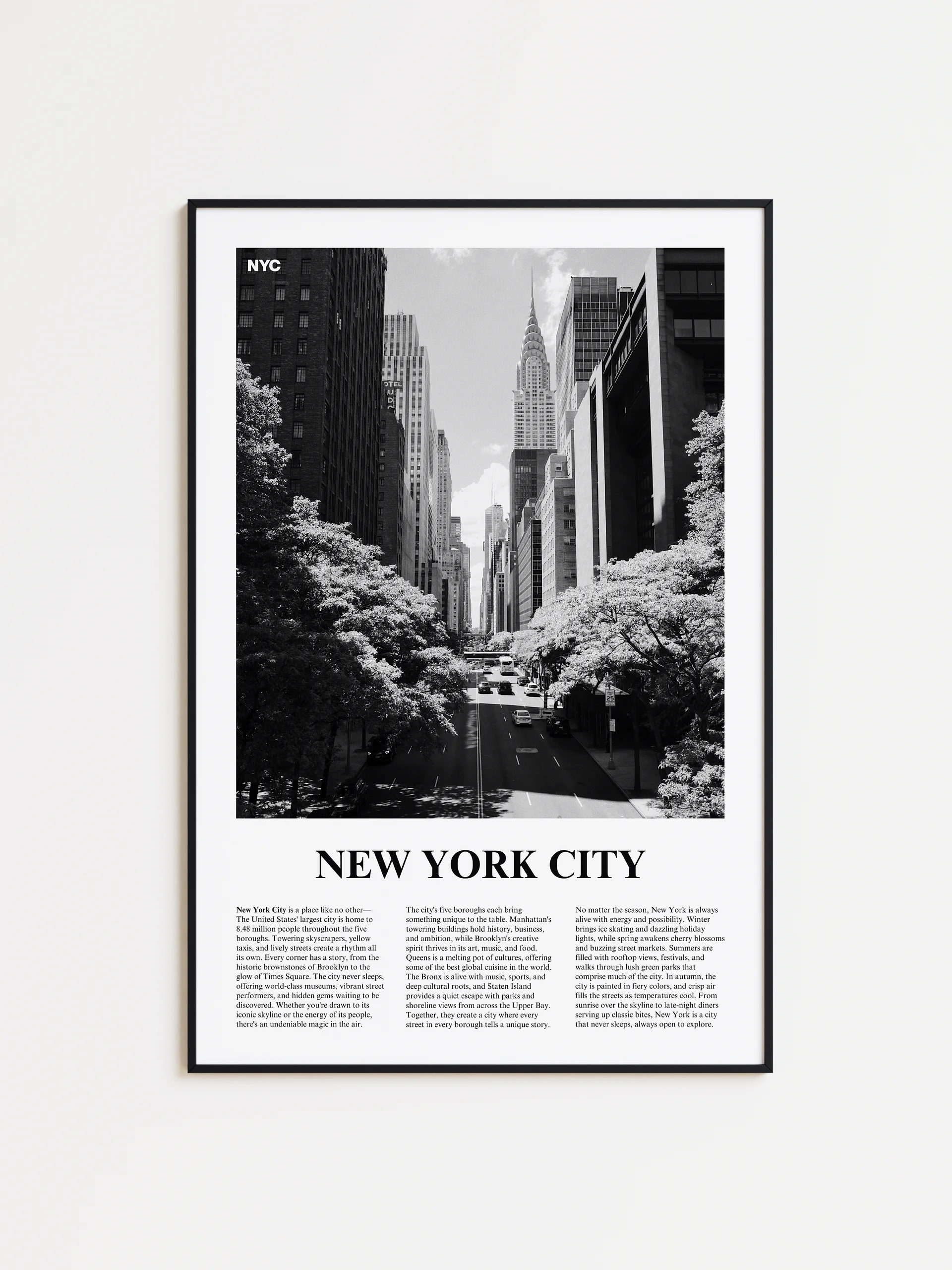 New York City 01 Newspaper Poster | Framed product image (1)