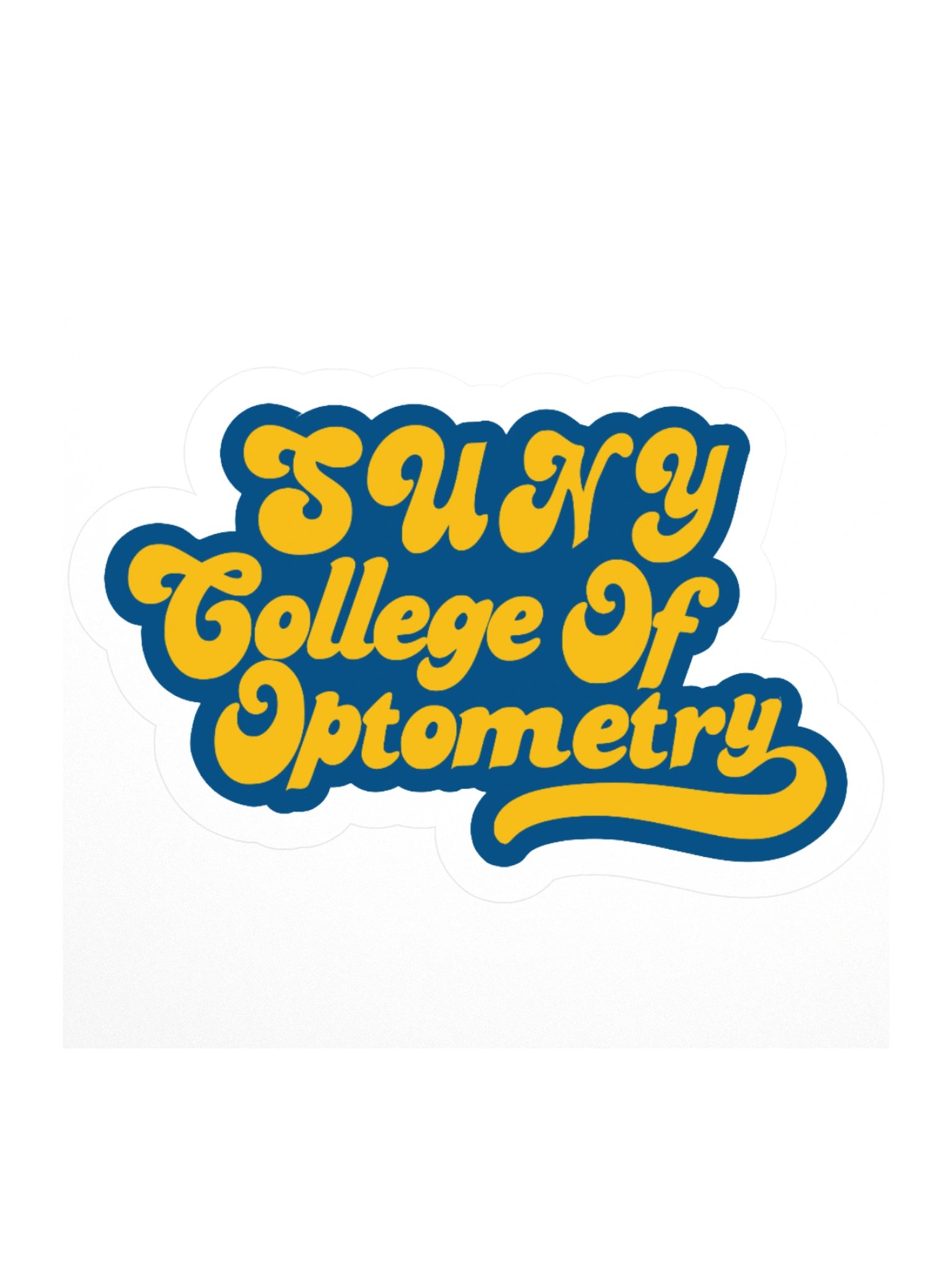 SUNY Optometry - Huffed Font Vinyl Sticker product image (1)