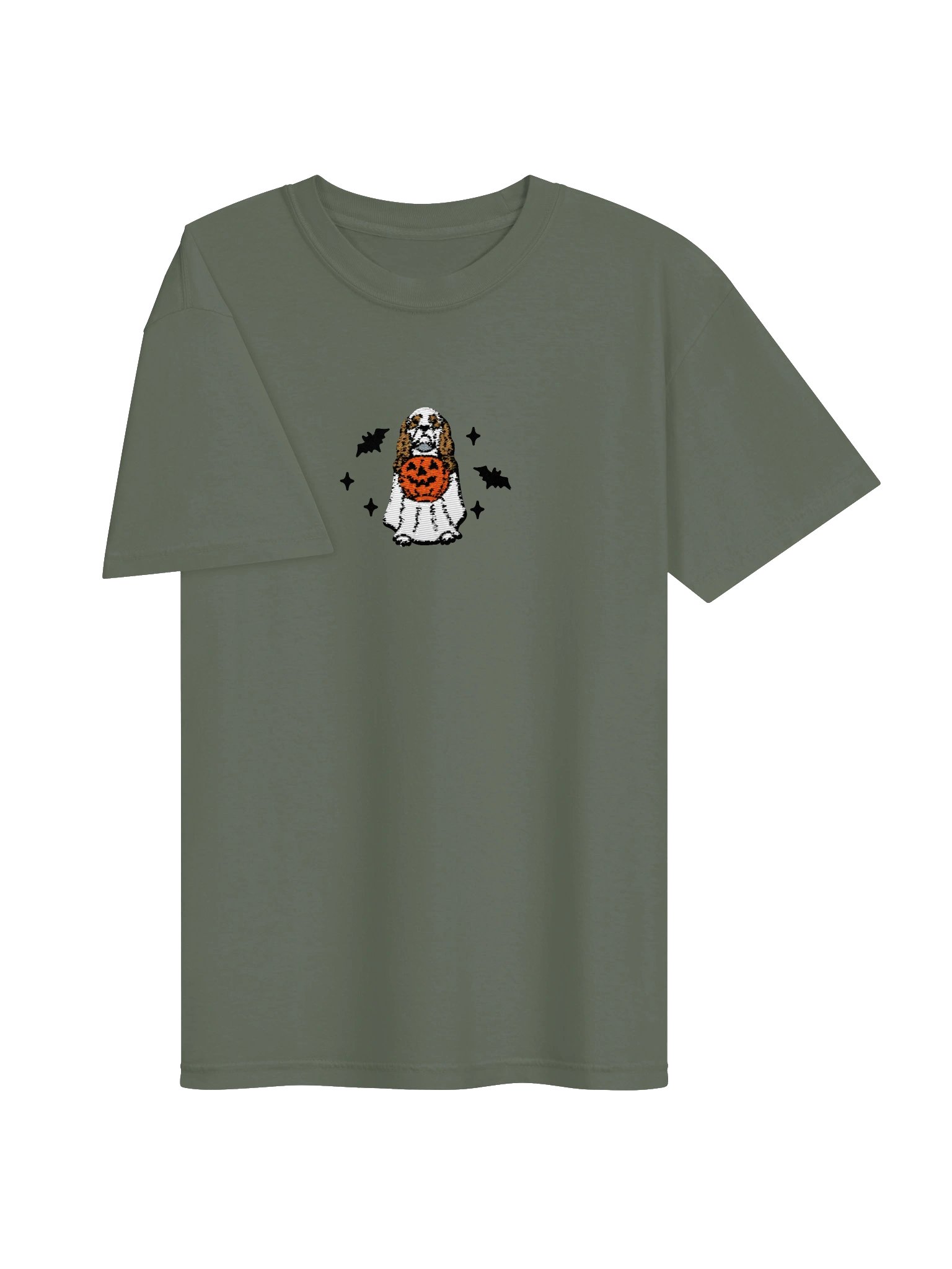 Halloween American Cocker Spaniel(Parti, Brown & White) Embroidered T-Shirt product image (11)