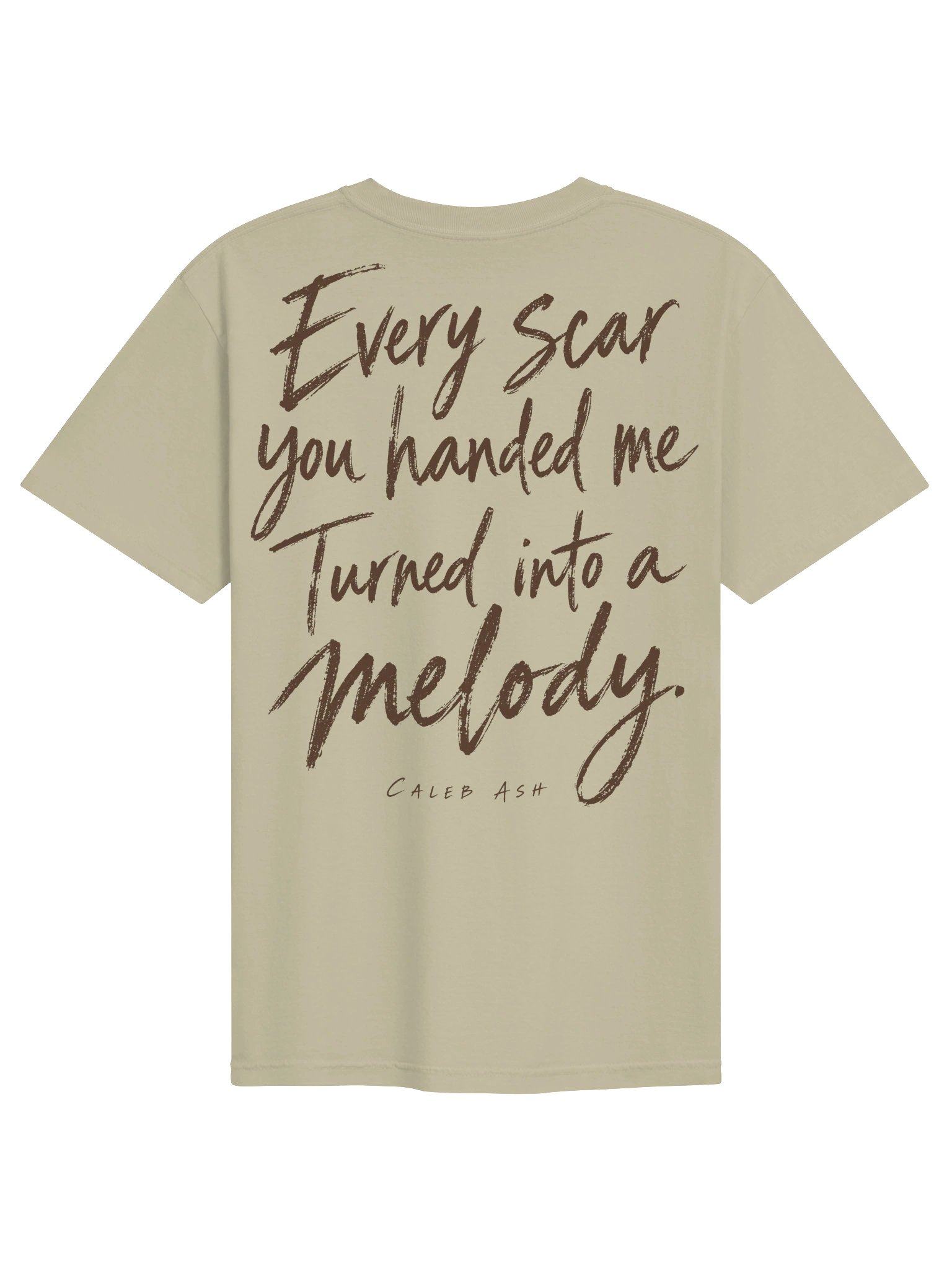 Caleb Ash — Every Scar Lyric Tee / Brown product image (2)